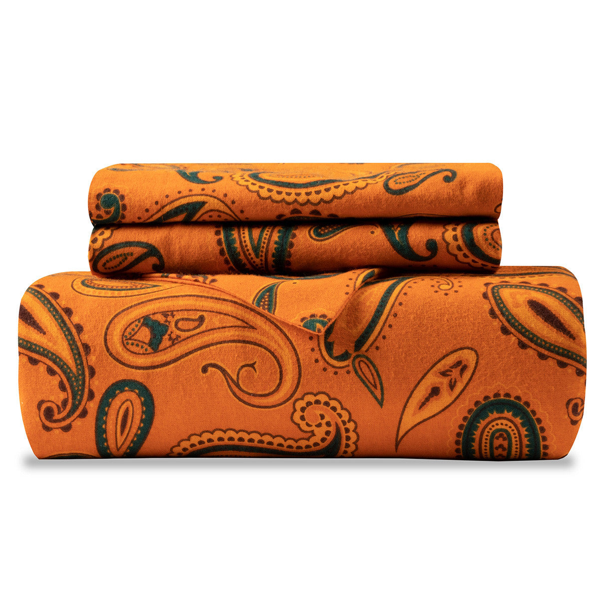 Blue and Orange Queen Cotton Blend 0 Thread Count Washable Duvet Cover Set-Down Comforters and Duvets-DECOROLALA