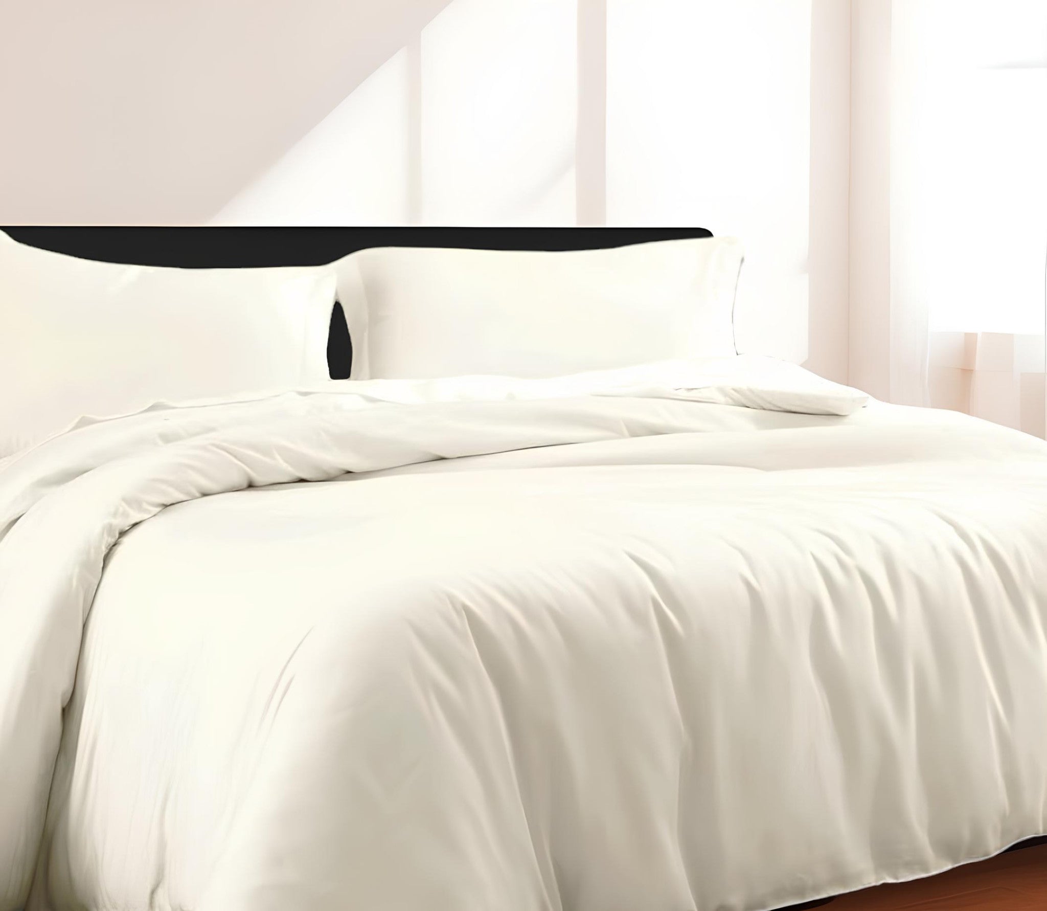 Ivory King Cotton Blend 300 Thread Count Washable Duvet Cover Set-Down Comforters and Duvets-DECOROLALA