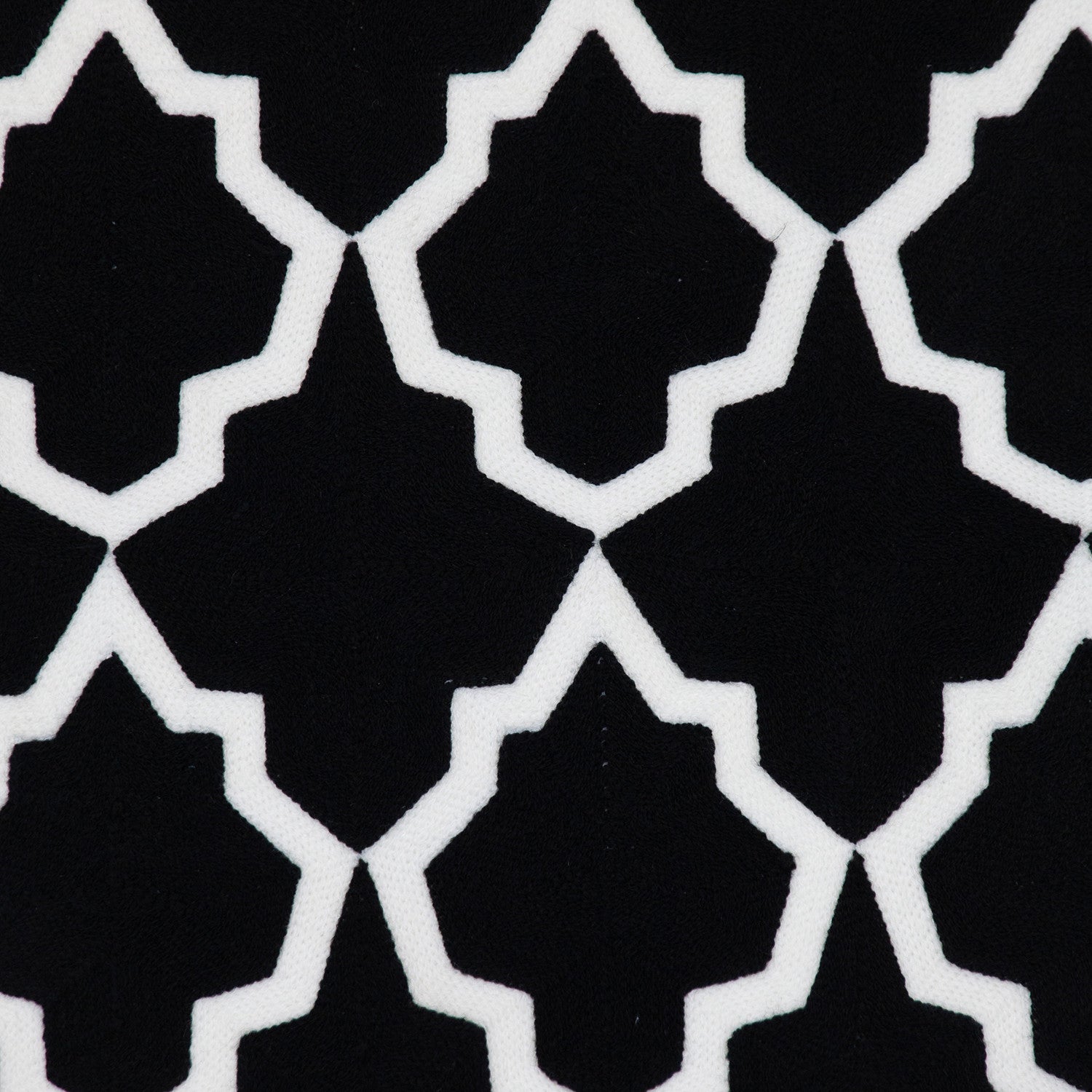 20" Black and White Geometric Cotton Throw Pillow-Accent Throw Pillows-DECOROLALA