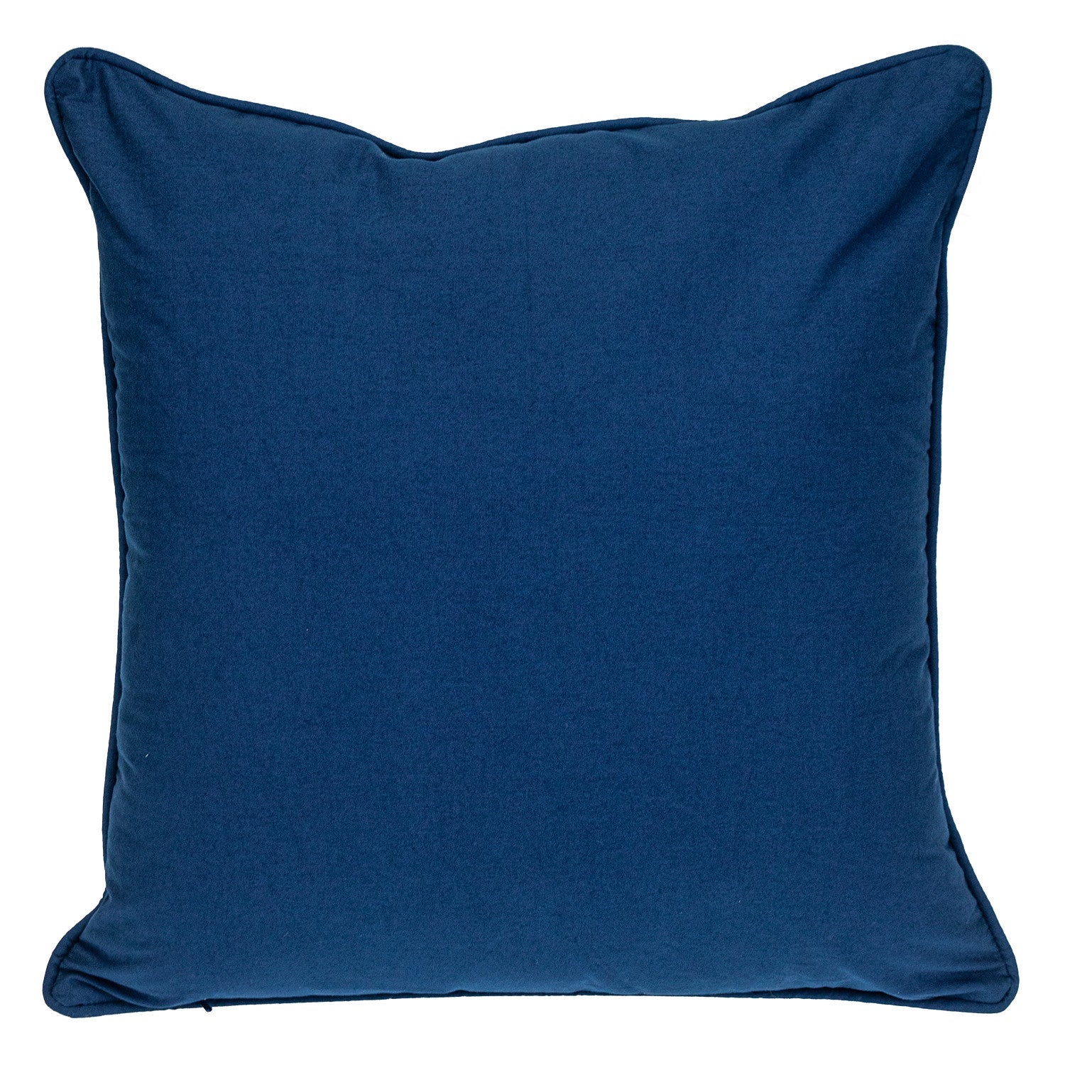 20" Blue and White Geometric Cotton Throw Pillow-Accent Throw Pillows-DECOROLALA