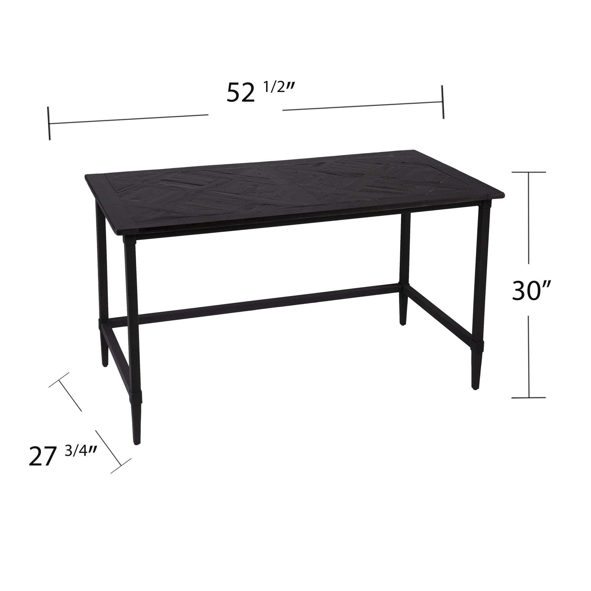 53" Black Writing Desk-Desks-DECOROLALA
