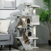 53" Multi-Level Cat Tree Tower with 2 Condos - Grey-Cats-DECOROLALA