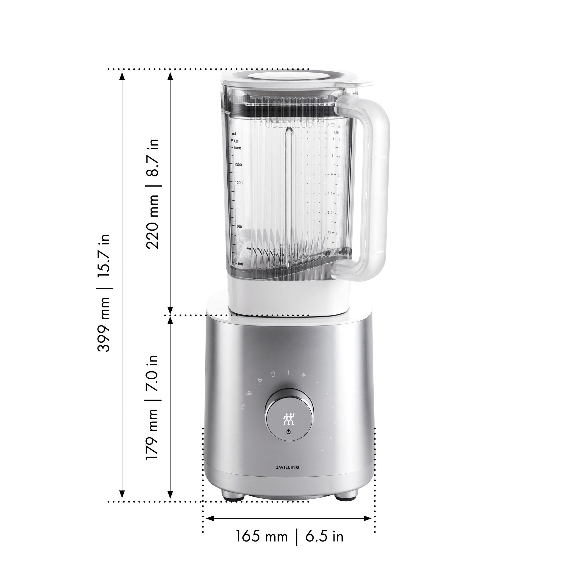 ZWILLING Enfinigy Table Blender - Silver-n/a-DECOROLALA