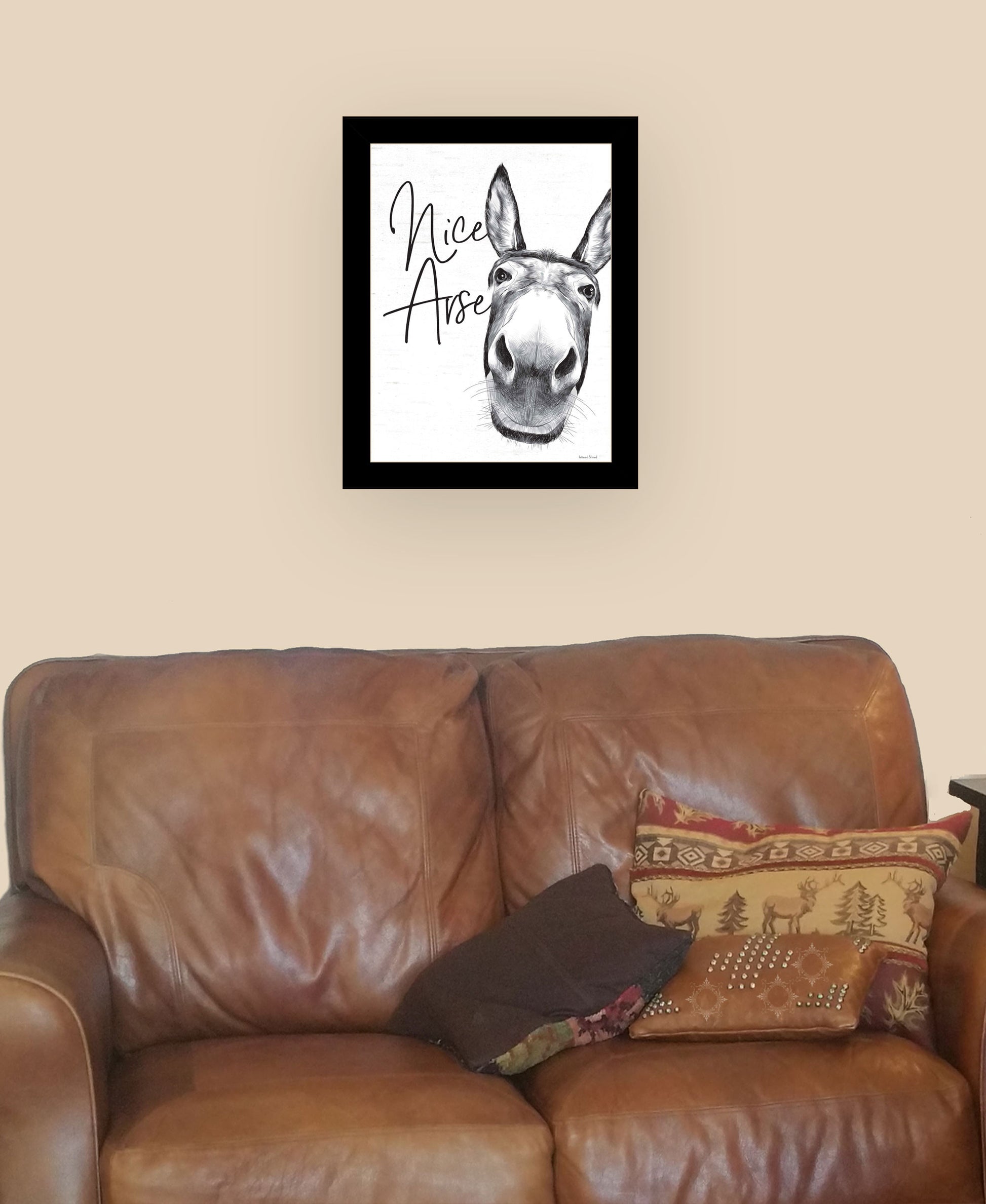 Nice Arse Black Framed Print Bathroom Wall Art-2