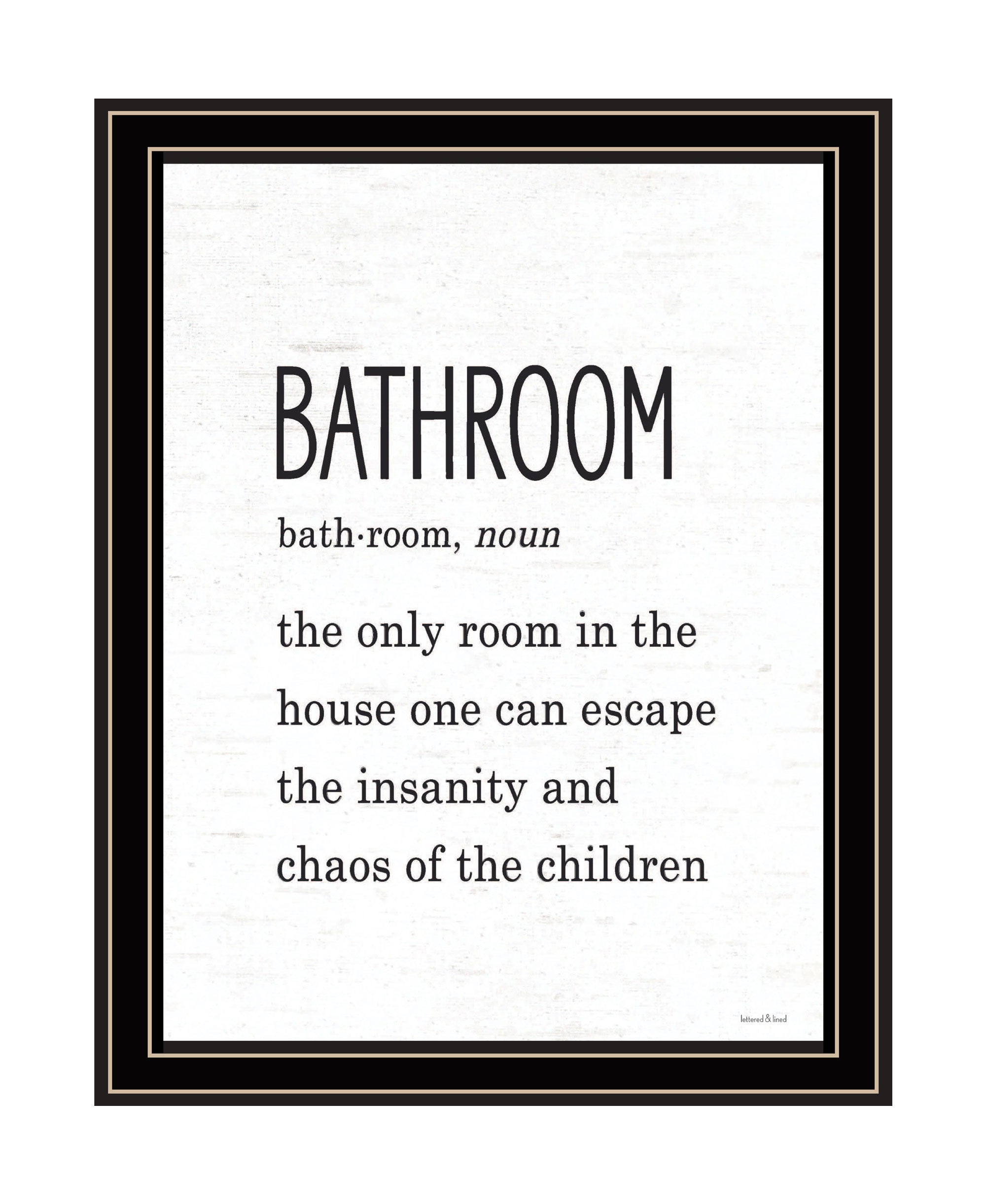 Bathroom Escape Black Framed Print Bathroom Wall Art-1