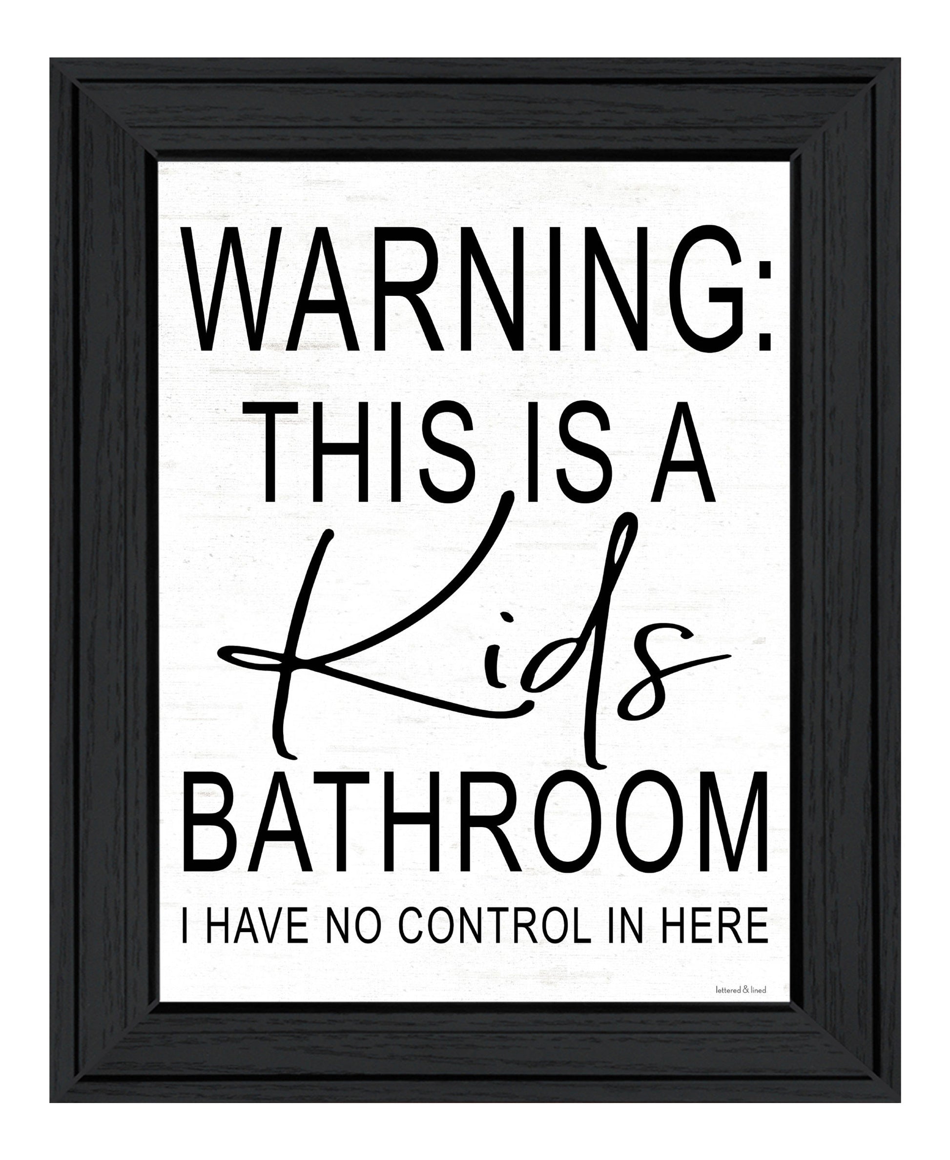 Kids Bathroom Black Framed Print Bathroom Wall Art-1