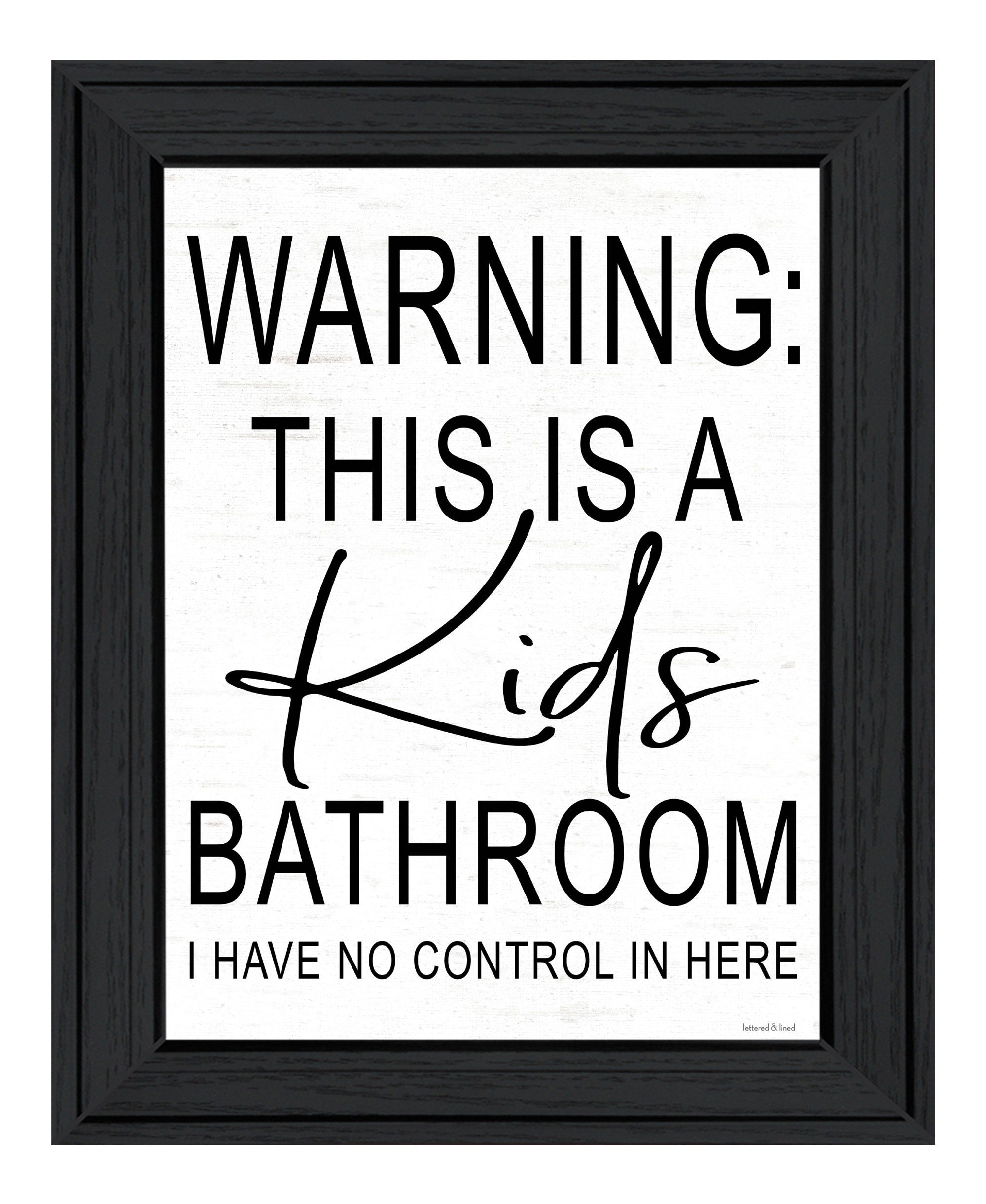 Kids Bathroom Black Framed Print Bathroom Wall Art-1