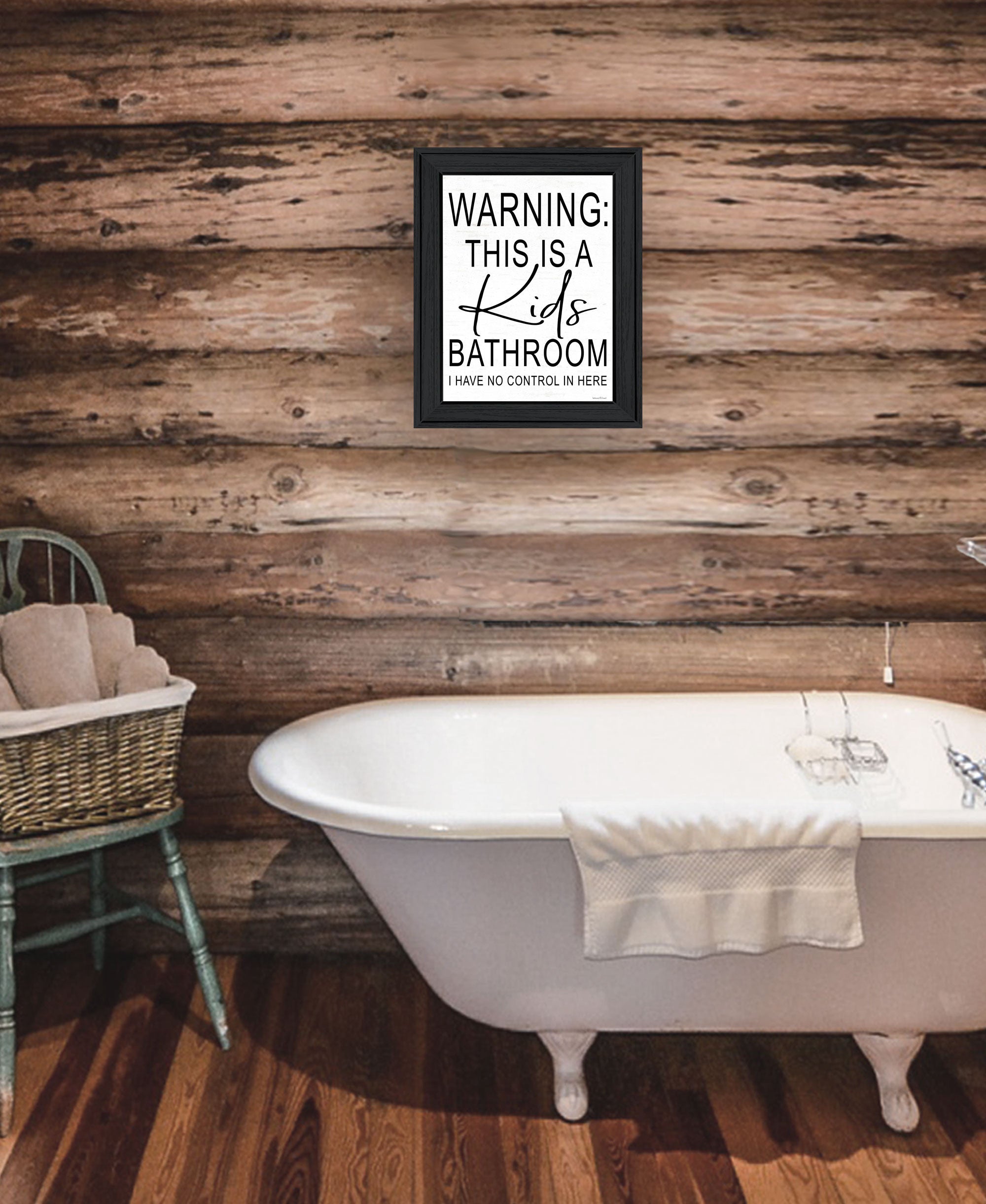 Kids Bathroom Black Framed Print Bathroom Wall Art-2