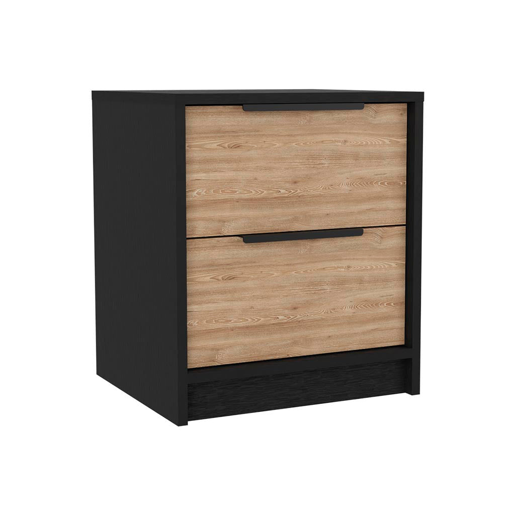 Three Piece Brown and Black Bedroom Set-Bedroom Furniture Sets-DECOROLALA