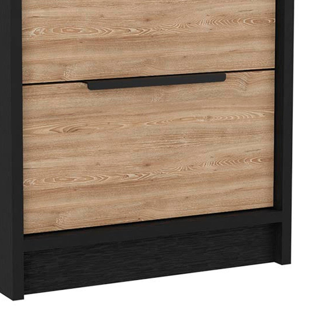 Three Piece Brown and Black Bedroom Set-Bedroom Furniture Sets-DECOROLALA