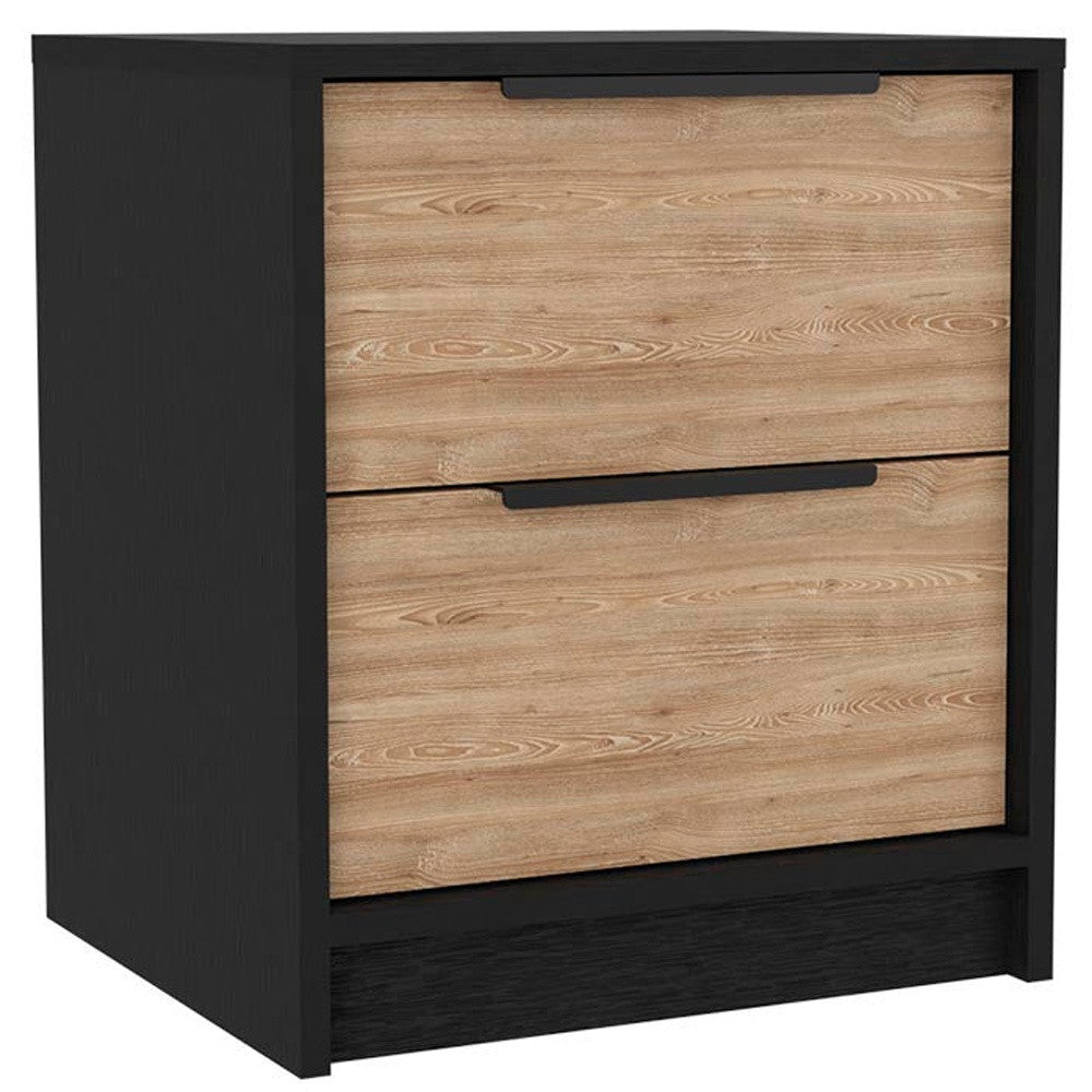 Three Piece Brown and Black Bedroom Set-Bedroom Furniture Sets-DECOROLALA