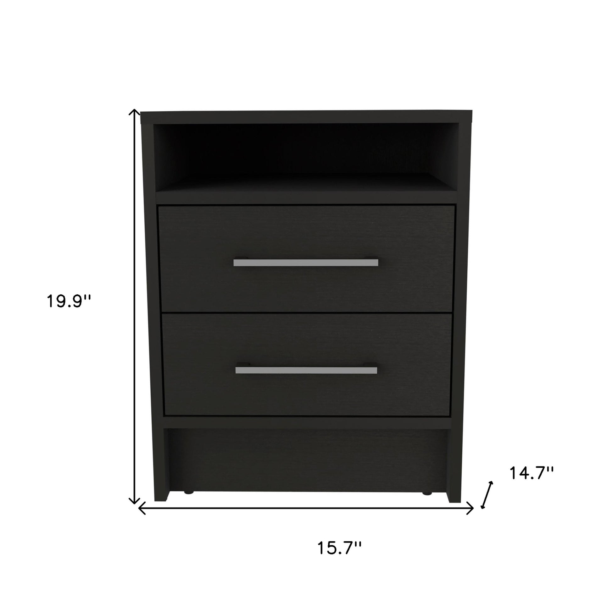 Two Piece Black and Gray Bedroom Set-Bedroom Furniture Sets-DECOROLALA