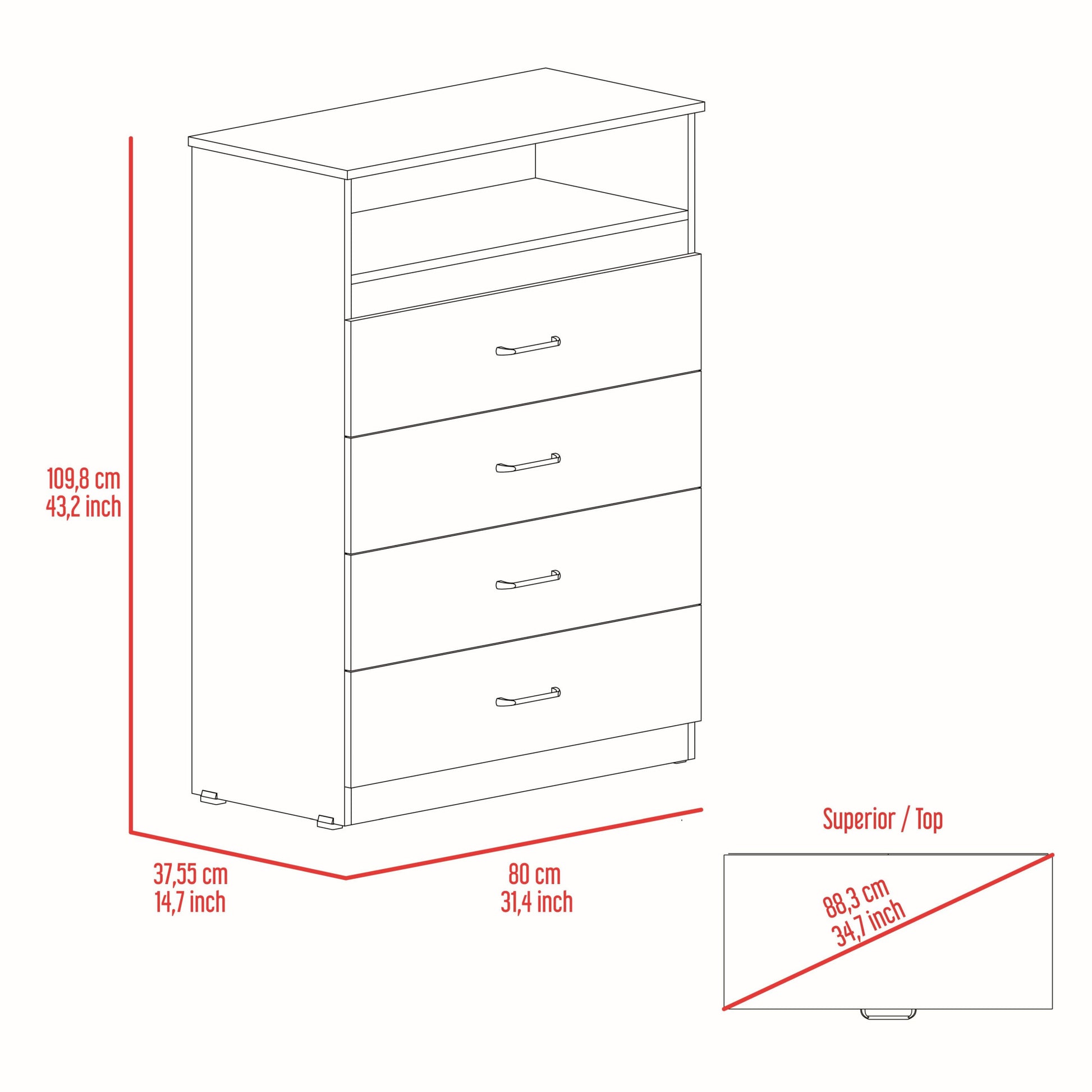 Two Piece White Bedroom Set-Bedroom Furniture Sets-DECOROLALA