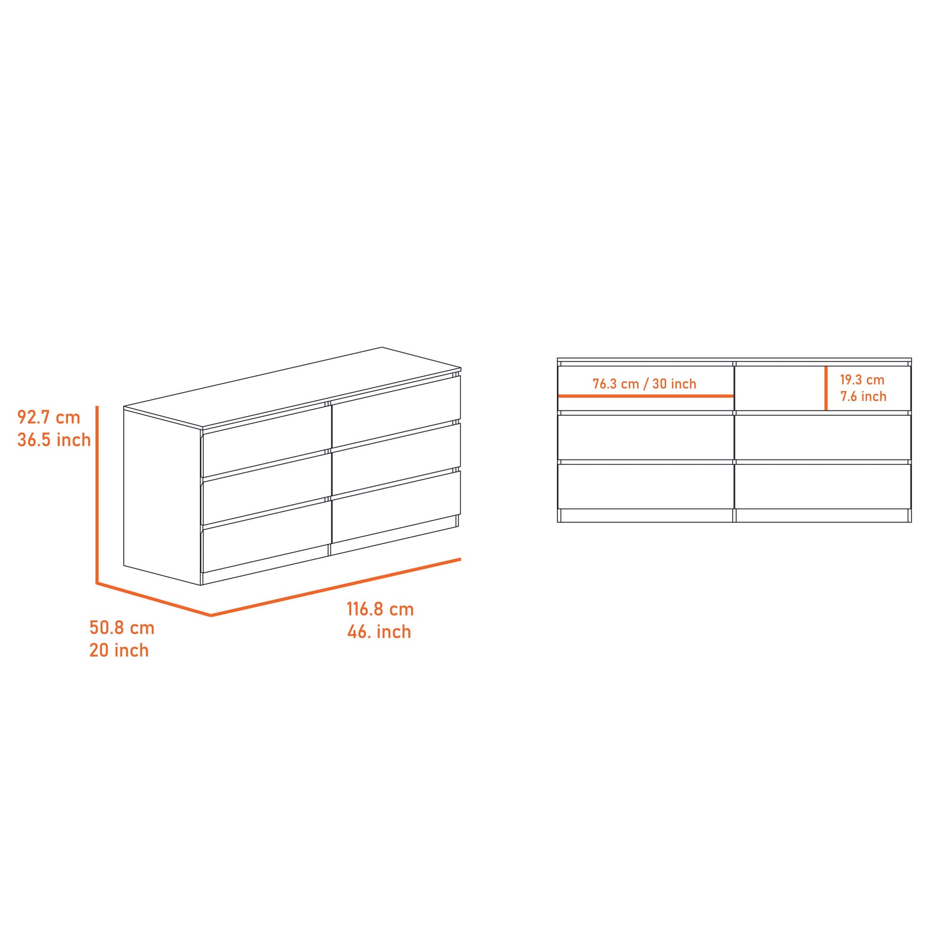 Two Piece White Bedroom Set-Bedroom Furniture Sets-DECOROLALA