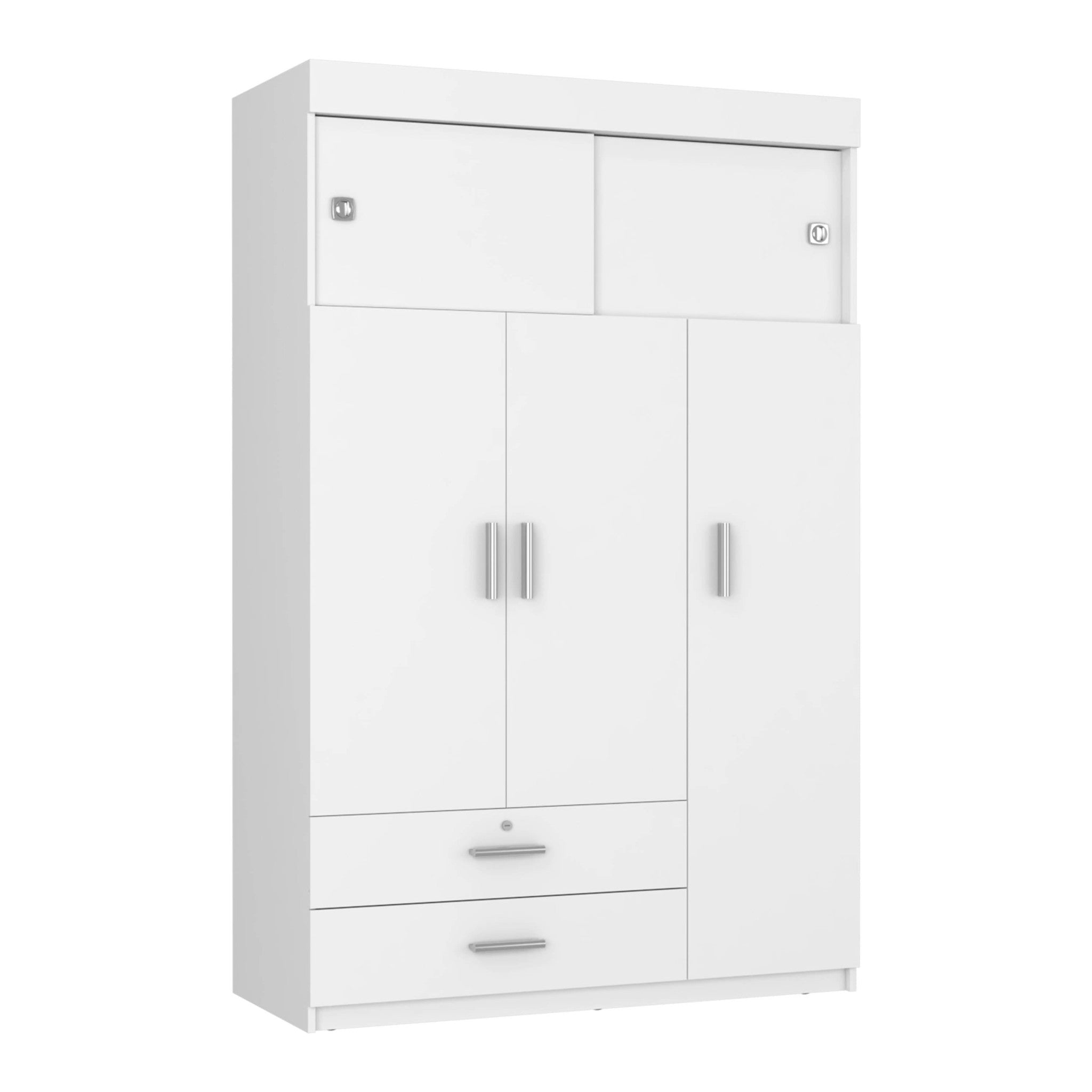 Two Piece White and Natural Bedroom Set-Bedroom Furniture Sets-DECOROLALA