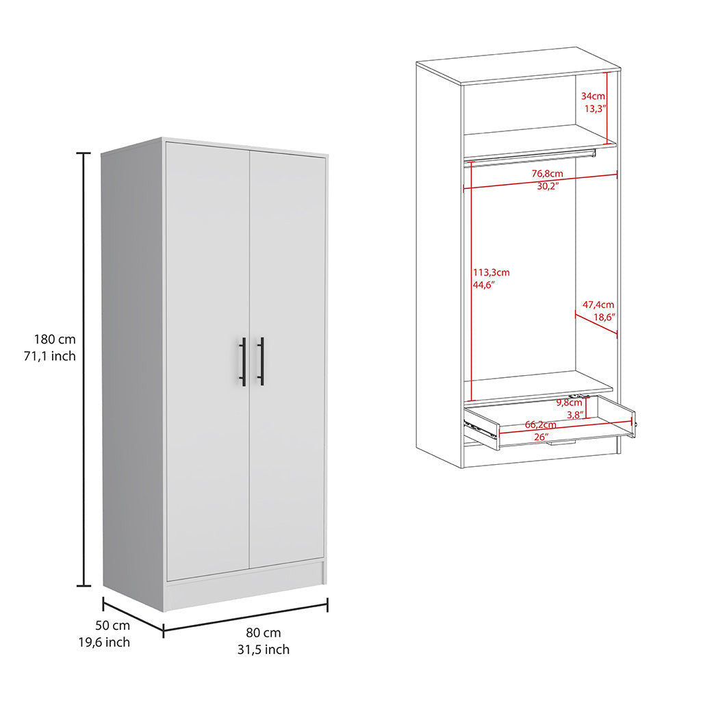 Two Piece White Bedroom Set-Bedroom Furniture Sets-DECOROLALA