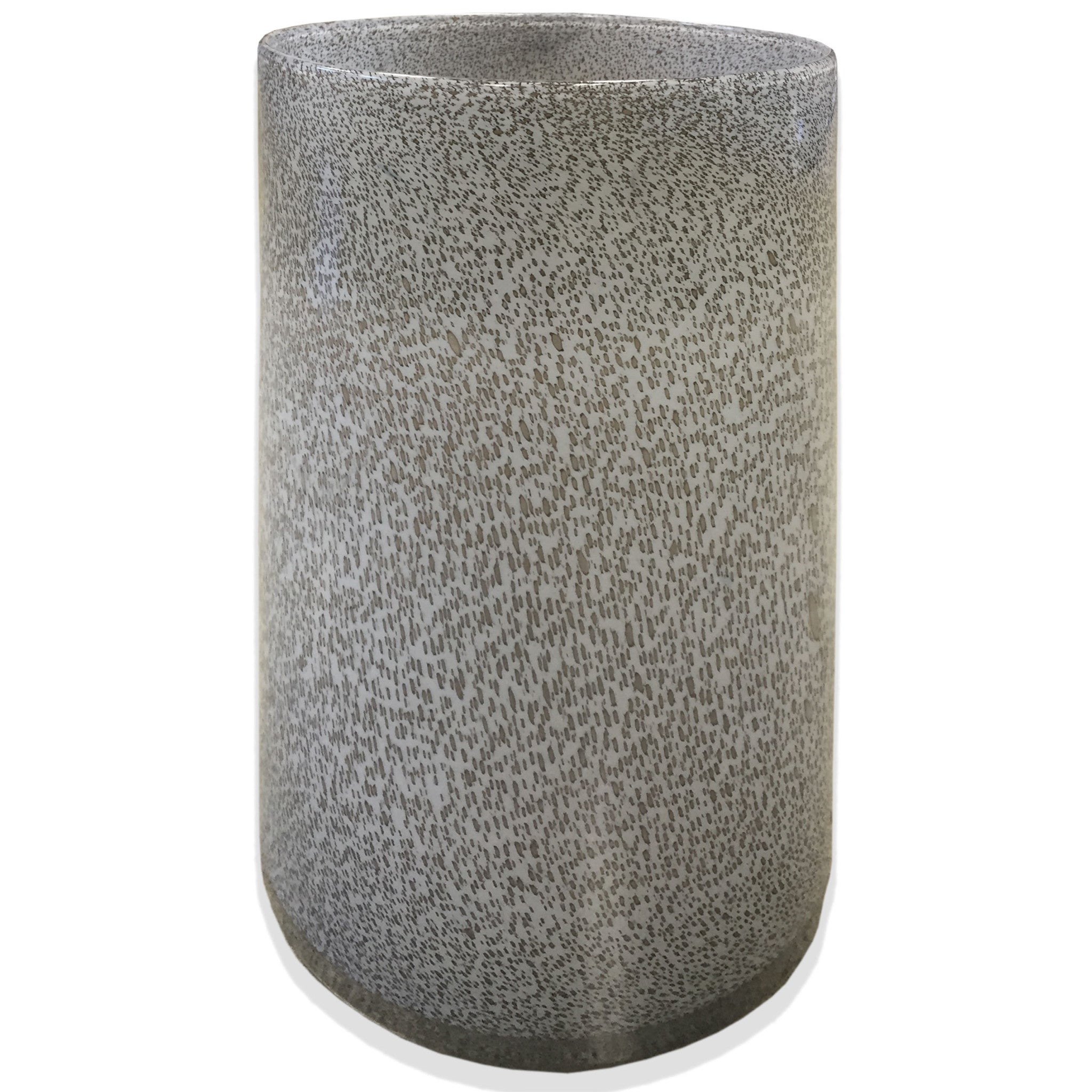 15" Lavender Handblown Speckle Glass Table Vase-1