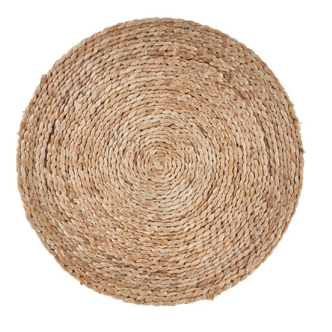 15" Set of Two Natural Jute Round Placemats-Dining Linens-DECOROLALA