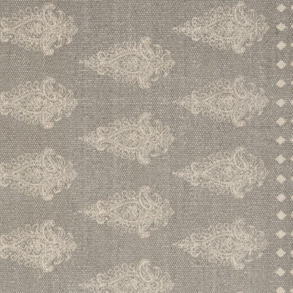 19" Set of Four Gray And Cream Geometric Medallion Cotton Placemats-Dining Linens-DECOROLALA