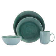 Green Sixteen Piece Ceramic Service For Four Dinnerware Set-0