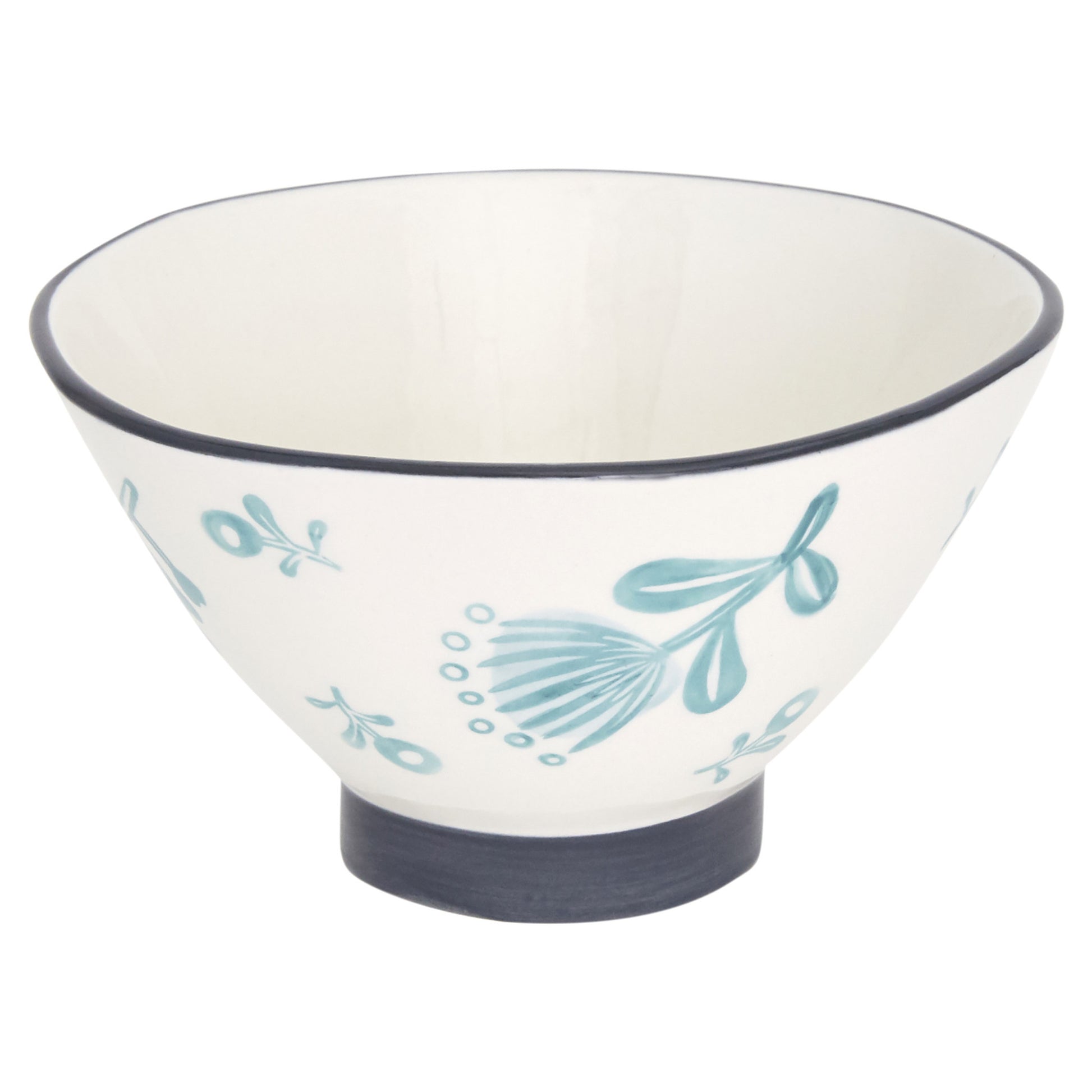 Blue and White Sixteen Piece Round Floral Ceramic Service For Four Dinnerware Set-4