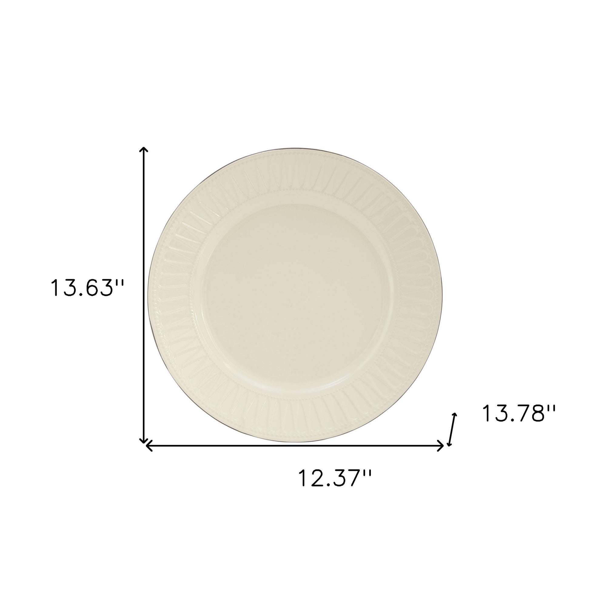 Ivory Sixteen Piece Ceramic Service For Four Dinnerware Set-7