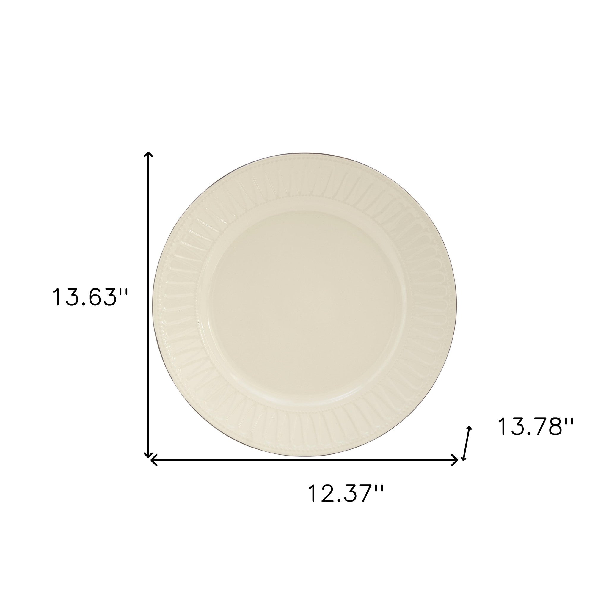 Ivory Sixteen Piece Ceramic Service For Four Dinnerware Set-7
