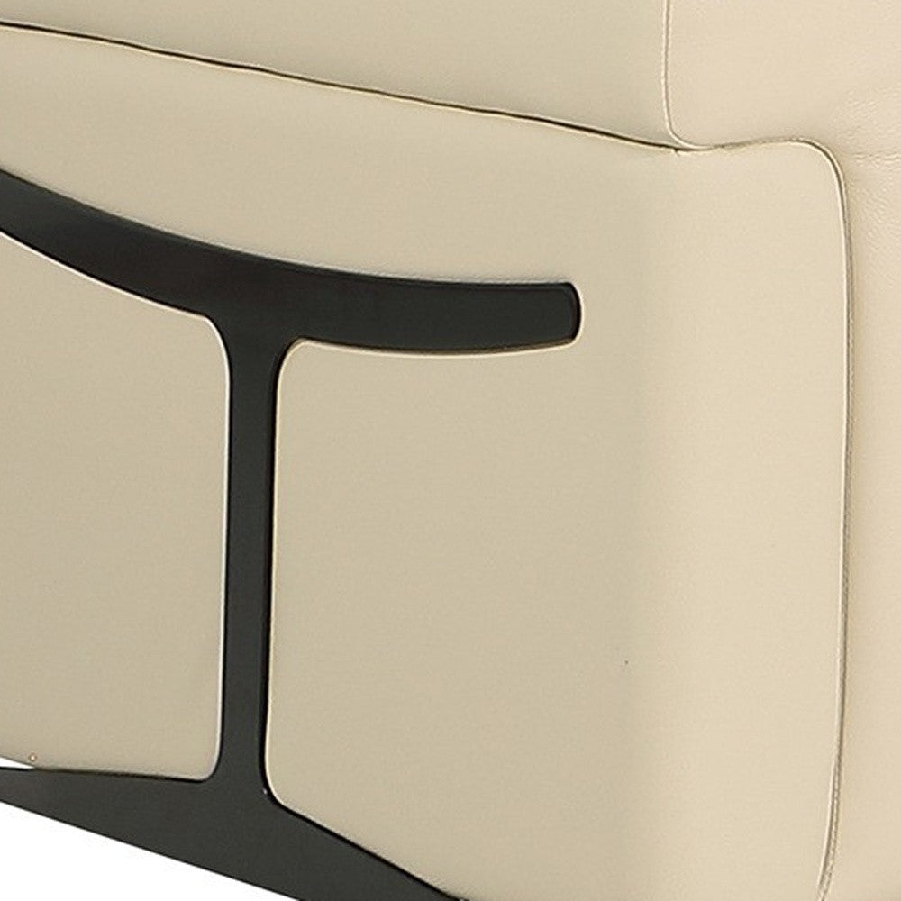 Beige Italian Leather Modular L Shaped Five Piece Corner Sectional-Sectionals-DECOROLALA