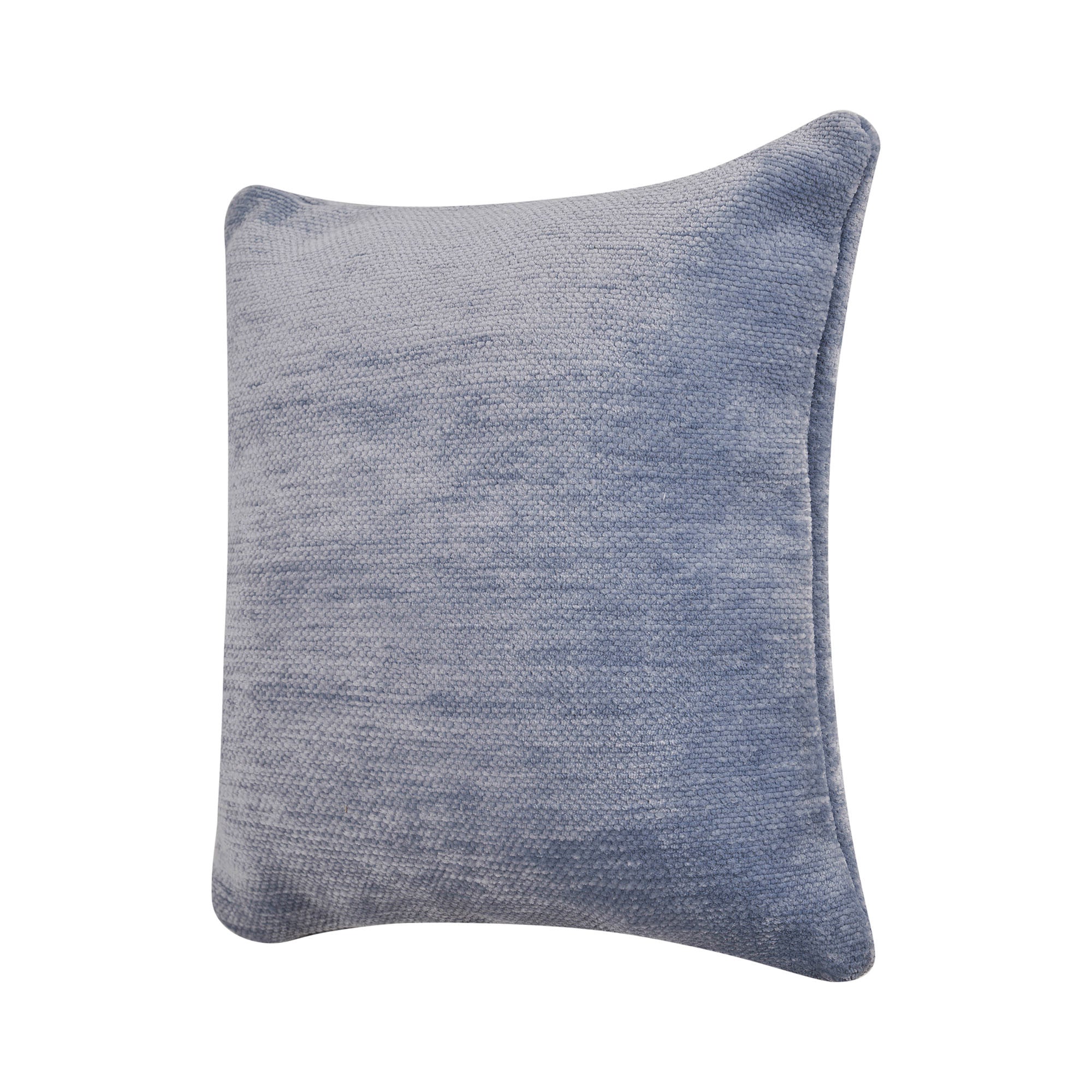 20" X 20" Blue Chenille Zippered Pillow-2