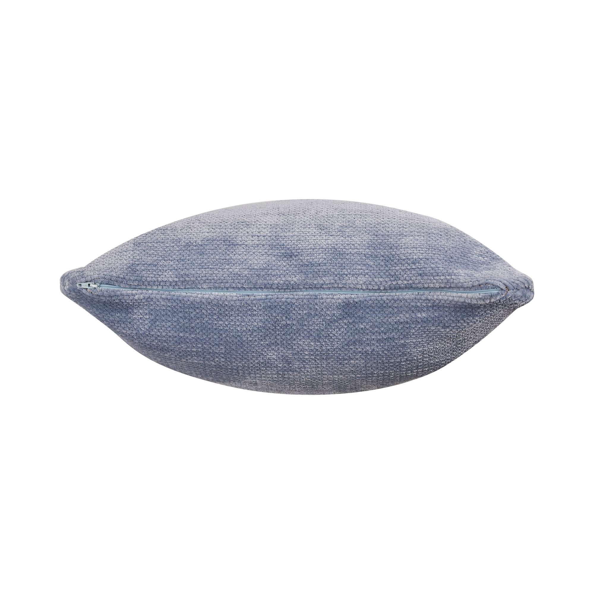 20" X 20" Blue Chenille Zippered Pillow-5