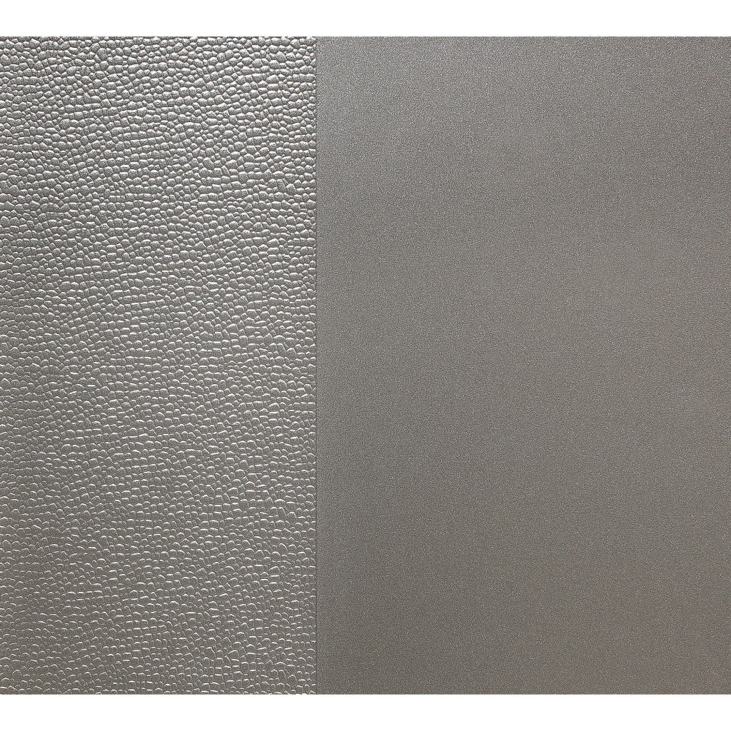 54" Champagne and Clear Upholstered Faux Leather Bench-Benches-DECOROLALA