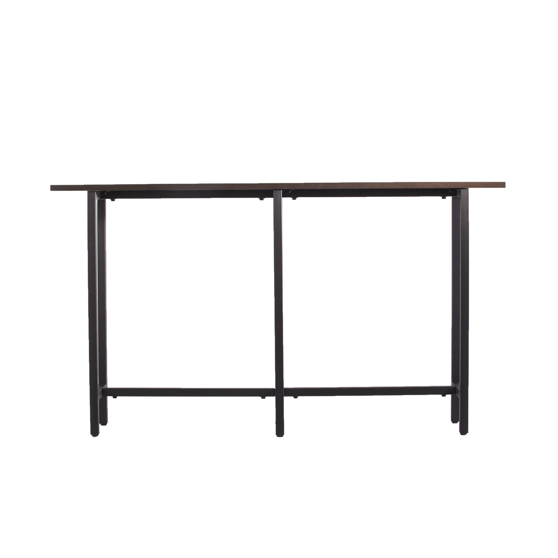 54" Espresso and Black Frame Console Table-Console Tables-DECOROLALA
