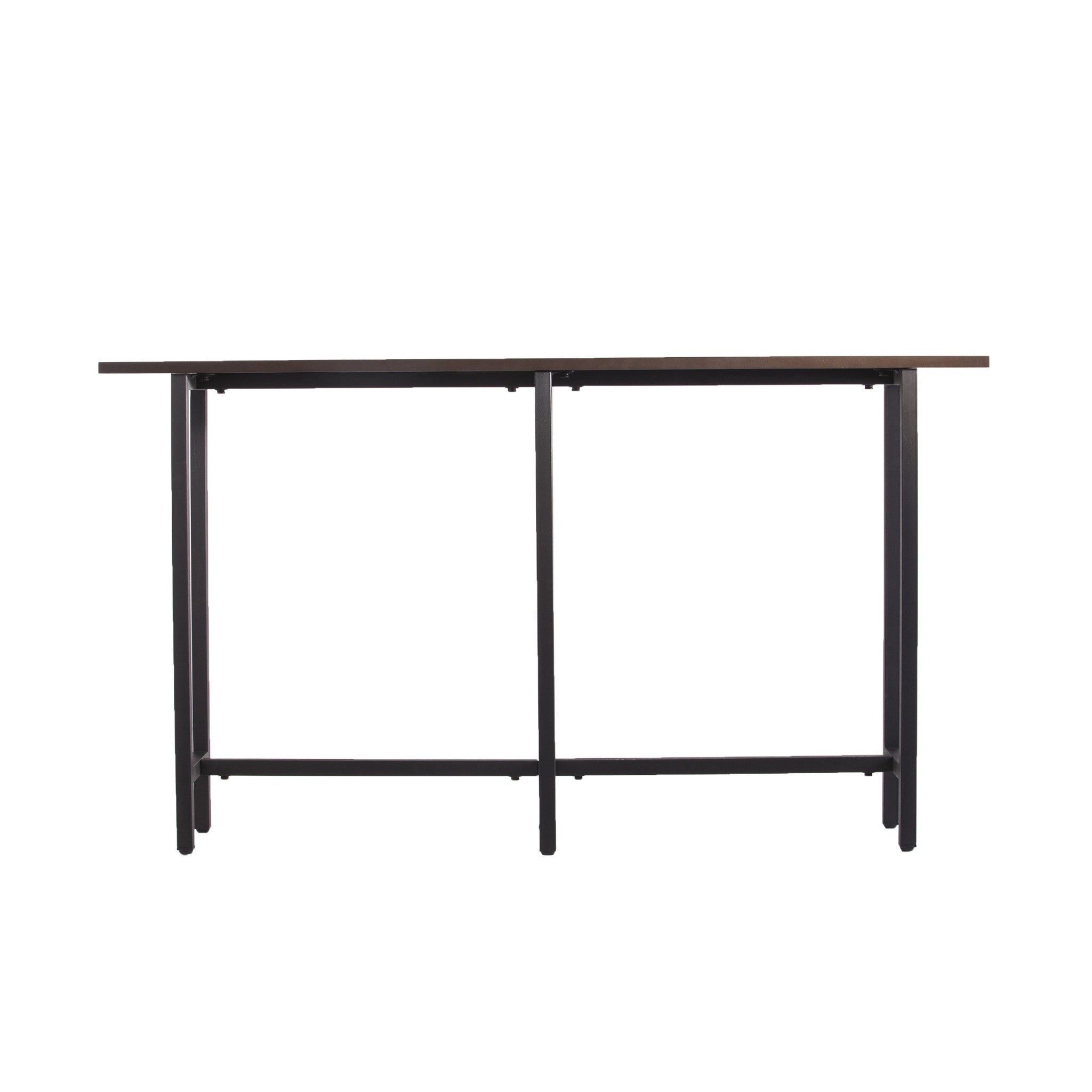 54" Espresso and Black Frame Console Table-Console Tables-DECOROLALA