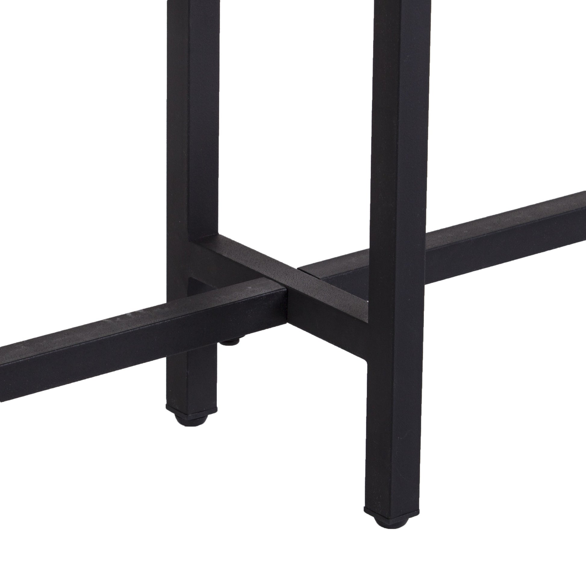 54" Espresso and Black Frame Console Table-Console Tables-DECOROLALA