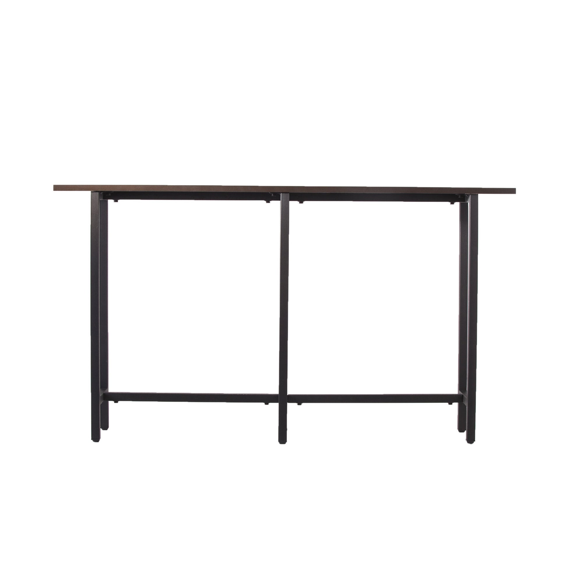 54" Espresso and Black Frame Console Table-Console Tables-DECOROLALA