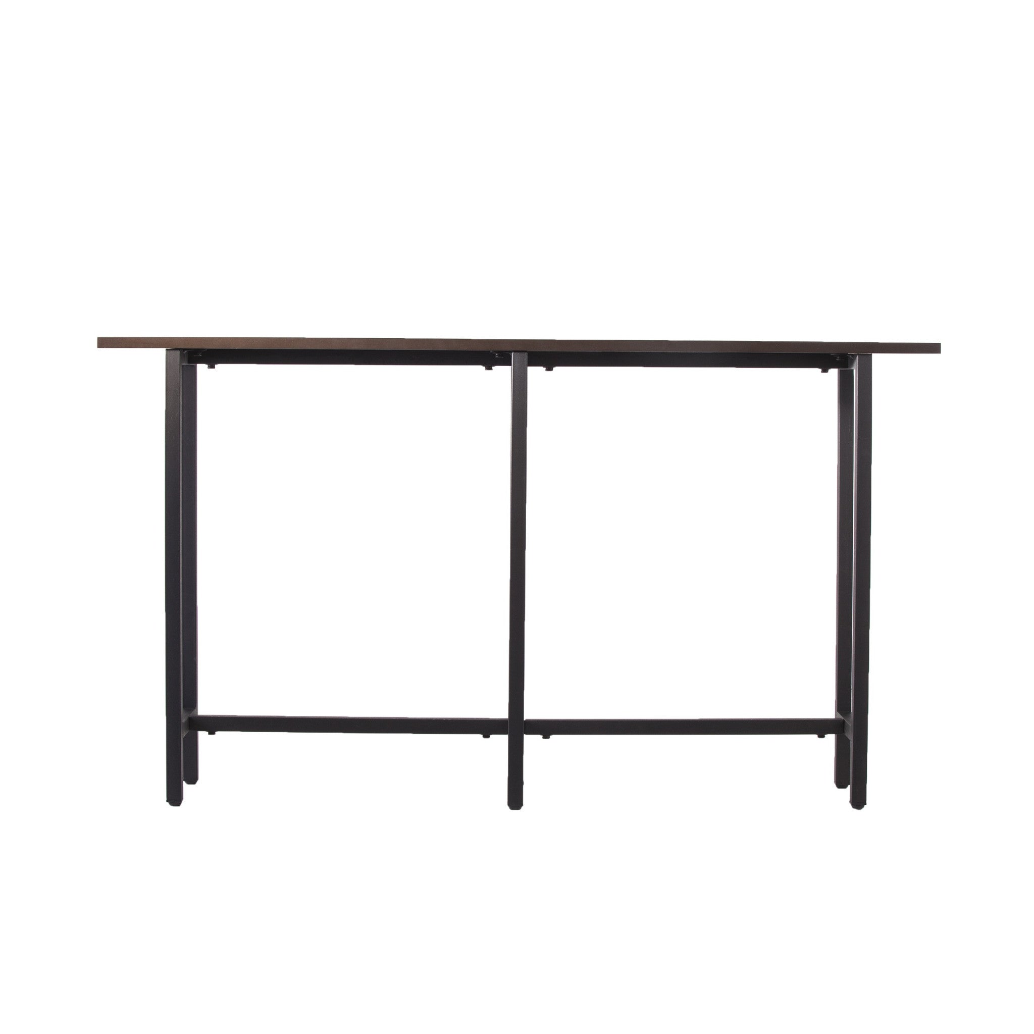 54" Espresso and Black Frame Console Table-Console Tables-DECOROLALA