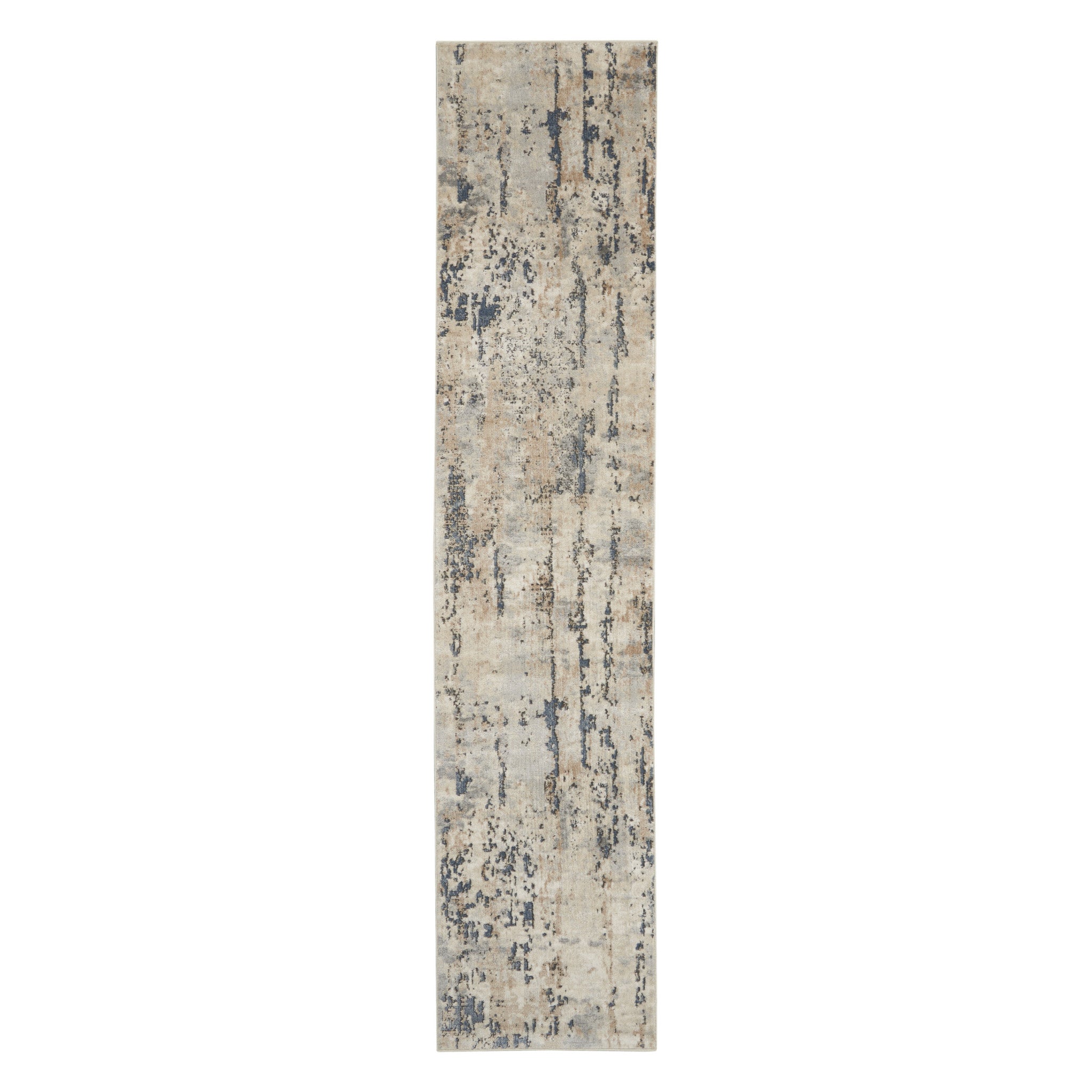 20' Beige And Gray Abstract Runner Rug-3
