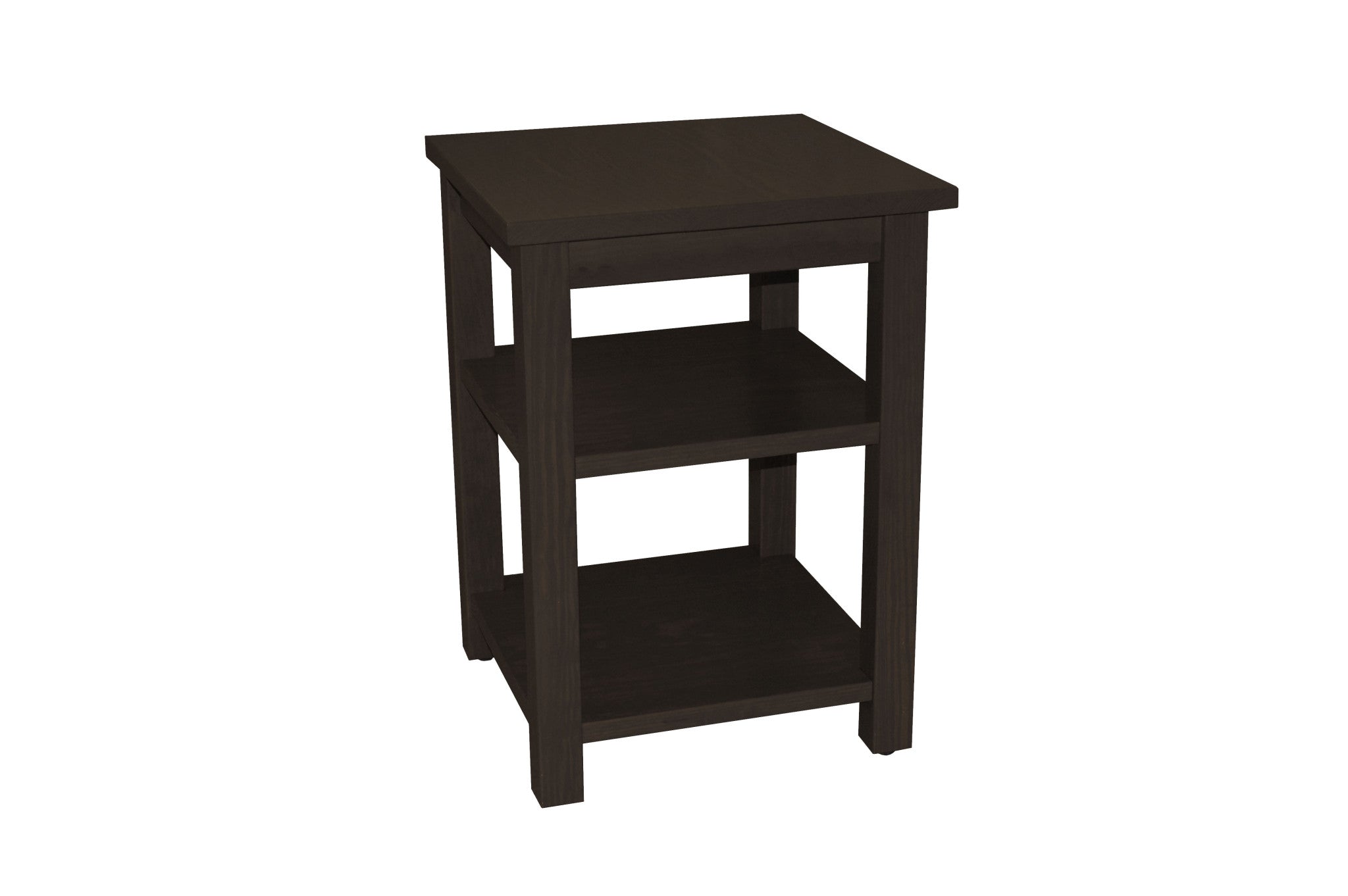 28" Brown Solid Wood Nightstand-Nightstands & Bedside Tables-DECOROLALA