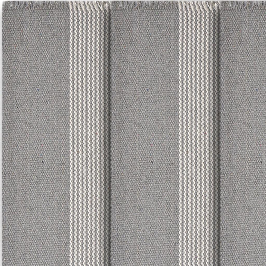 19" Set of Four Gray And White Striped Cotton Placemats-Dining Linens-DECOROLALA