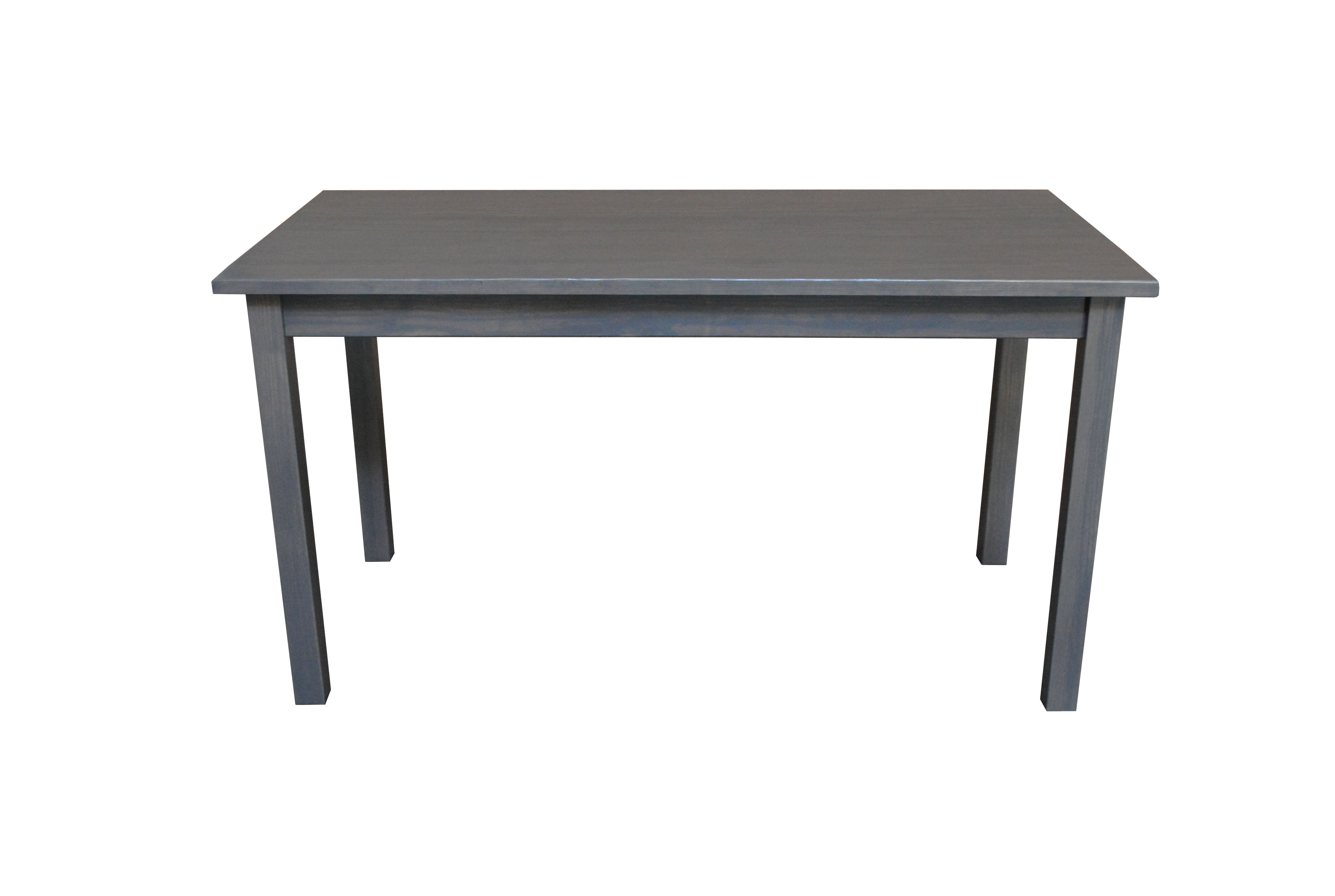 60" Gray Solid Wood Dining Table-Dining Tables-DECOROLALA