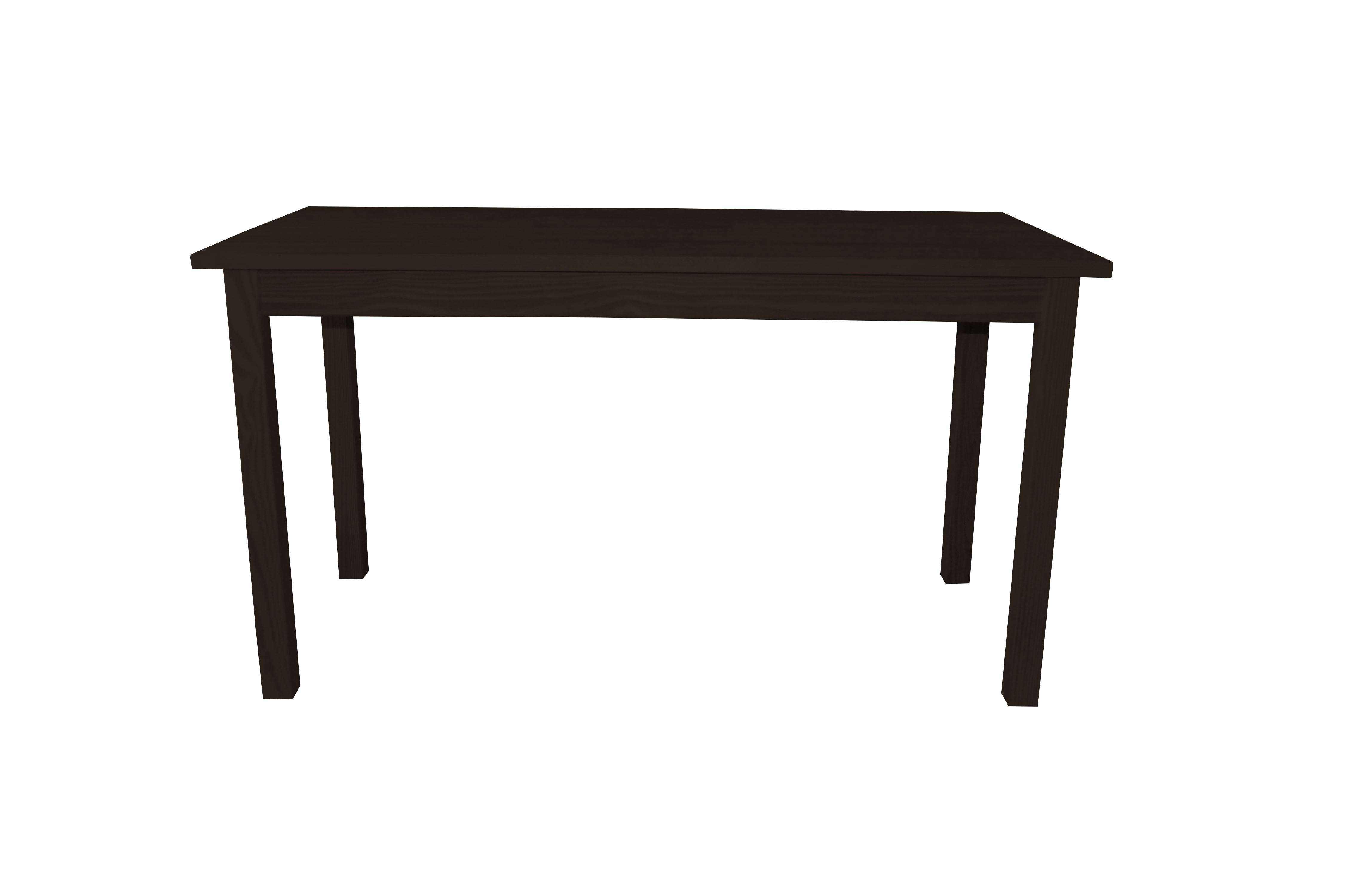 60" Dark Brown Solid Wood Dining Table-Dining Tables-DECOROLALA