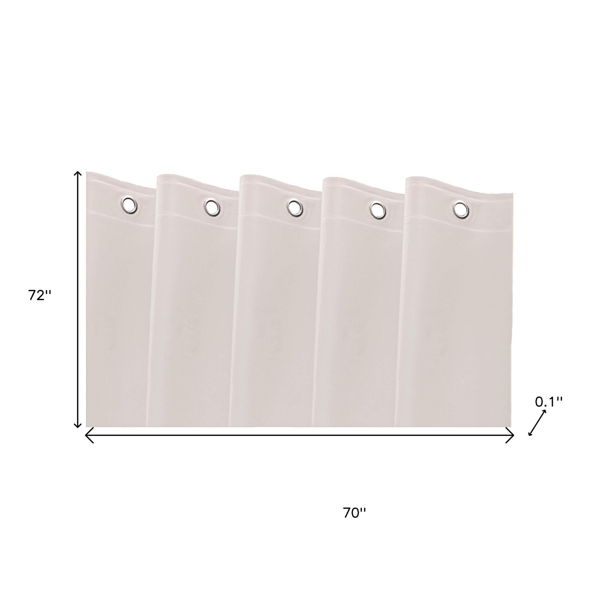 72" White Vinyl Shower Curtain Liner-4