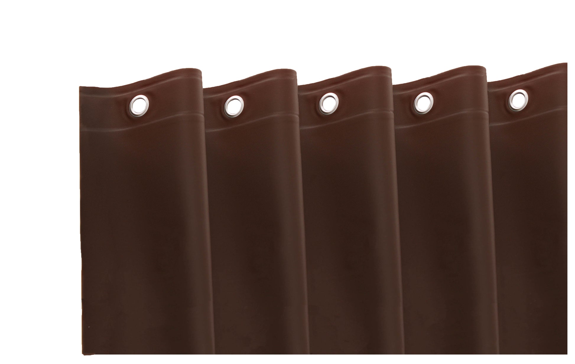 72" Dark Brown Vinyl Shower Curtain Liner-2