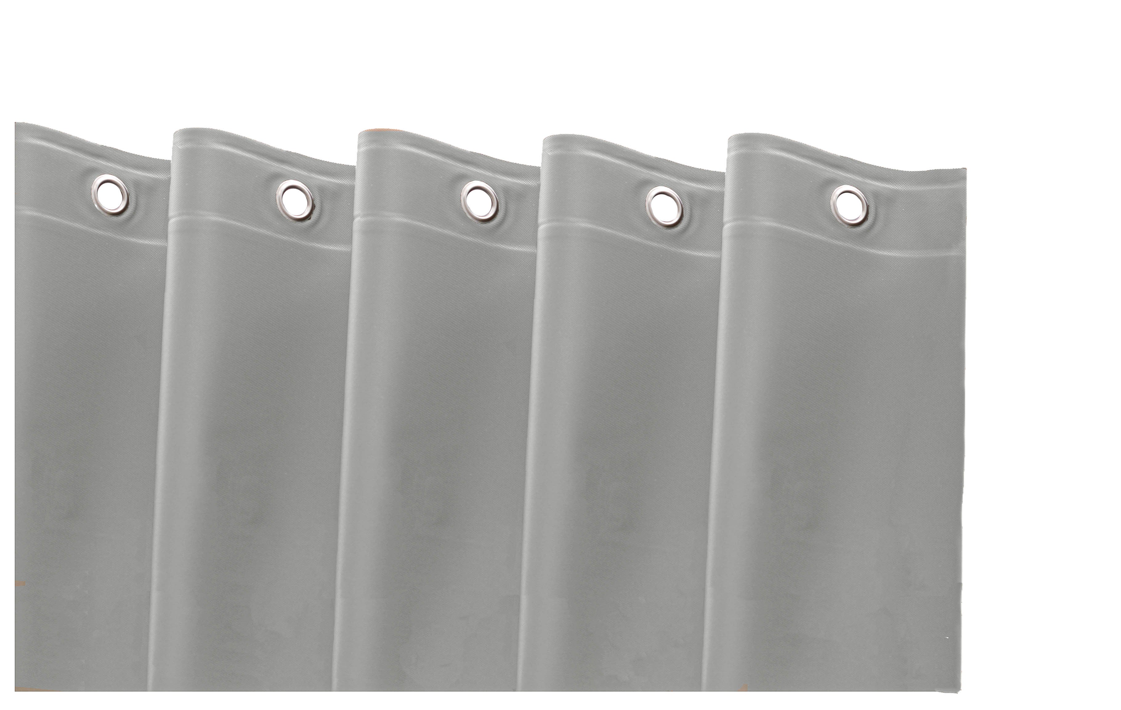 72" Silver Vinyl Shower Curtain Liner-0
