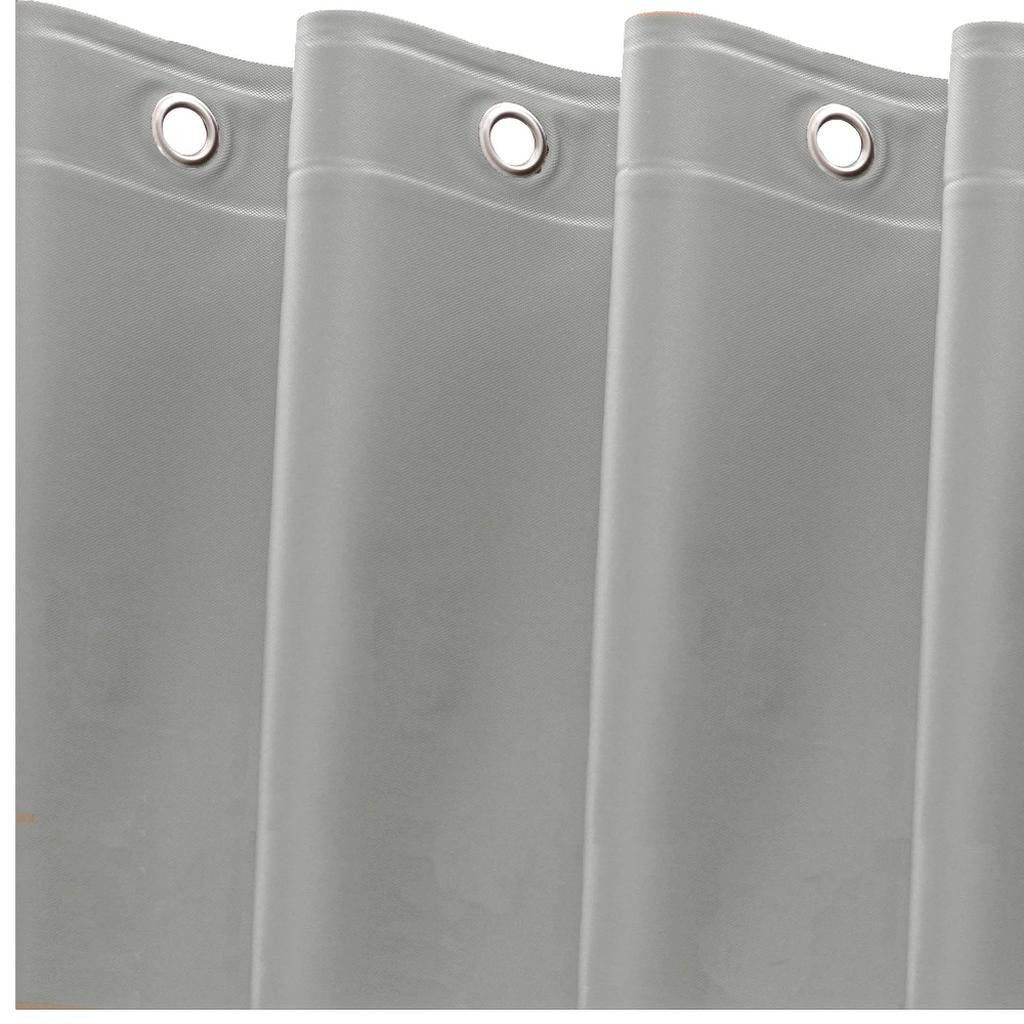 72" Silver Vinyl Shower Curtain Liner-2