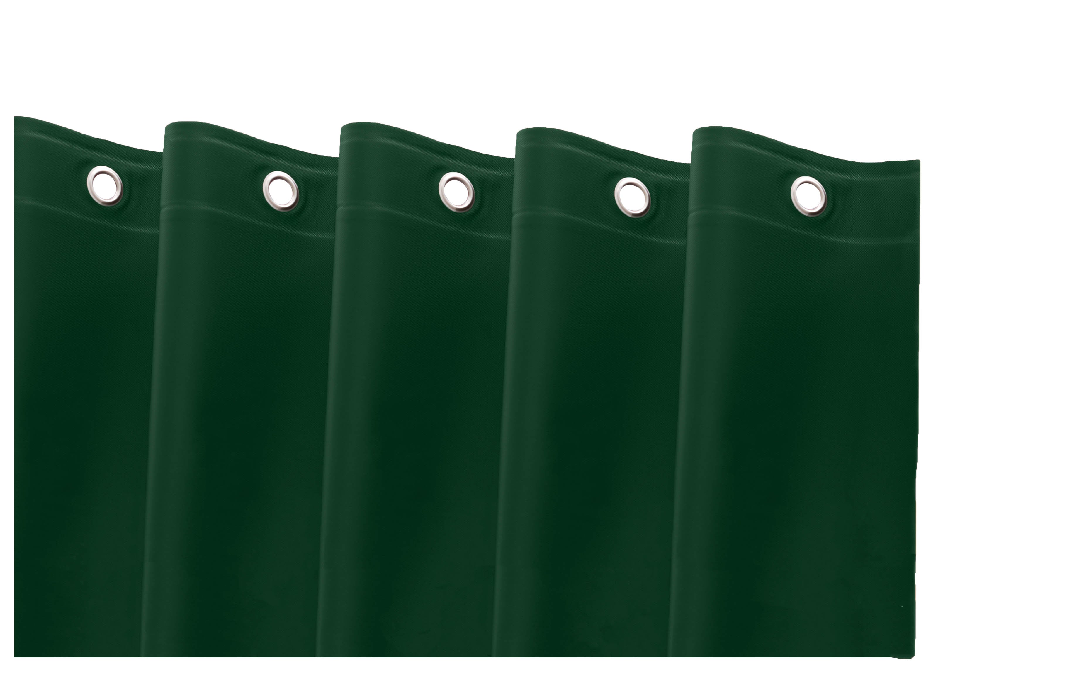 72" Dark Green Vinyl Shower Curtain Liner-0