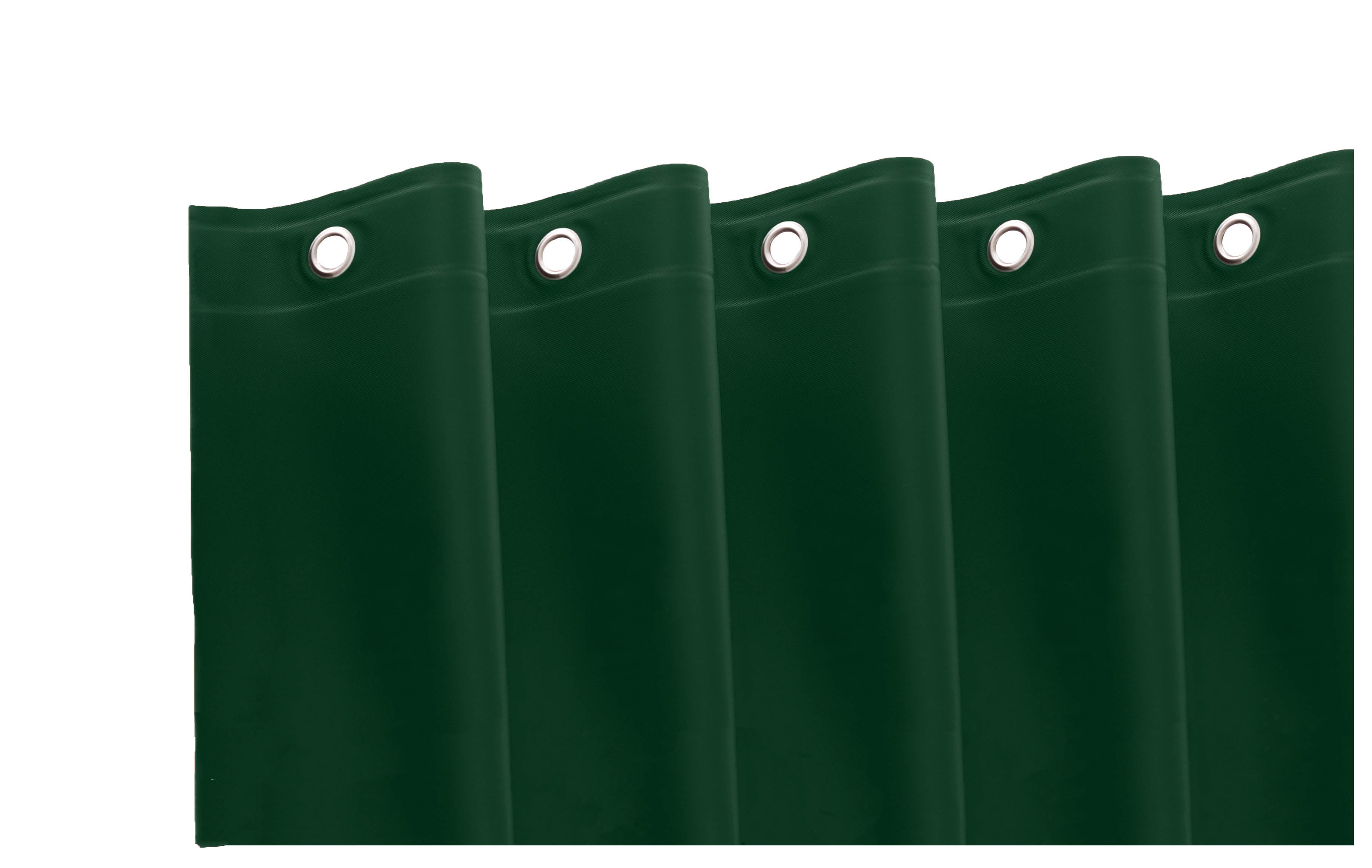 72" Dark Green Vinyl Shower Curtain Liner-2