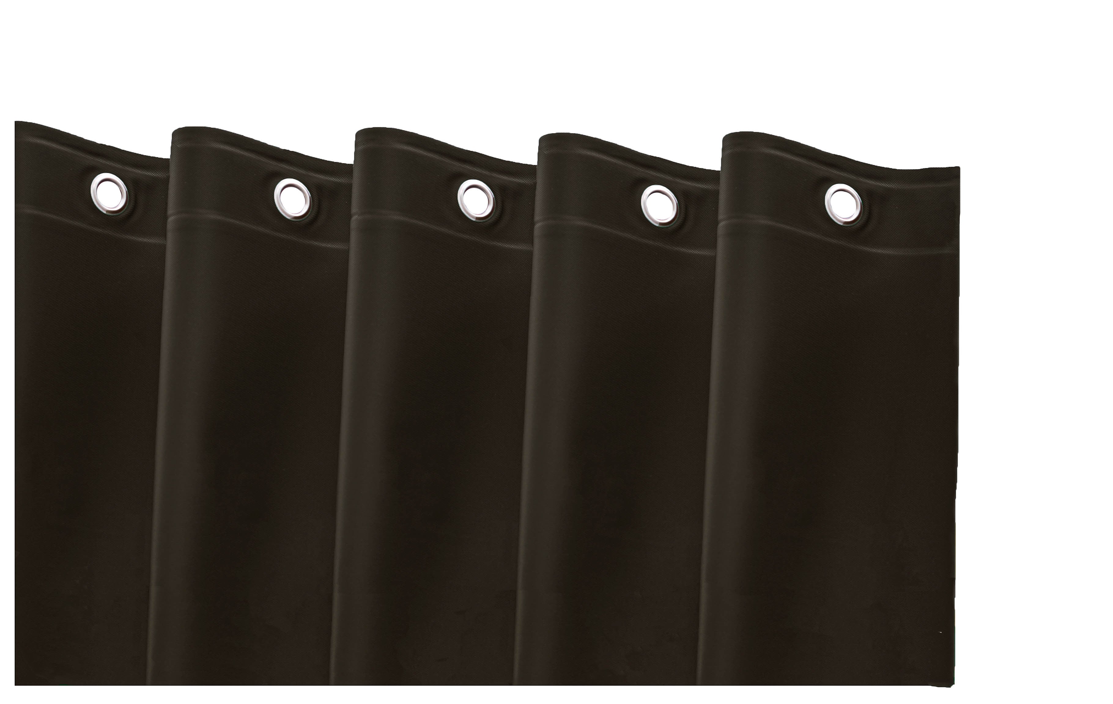 72" Black Vinyl Shower Curtain Liner-0