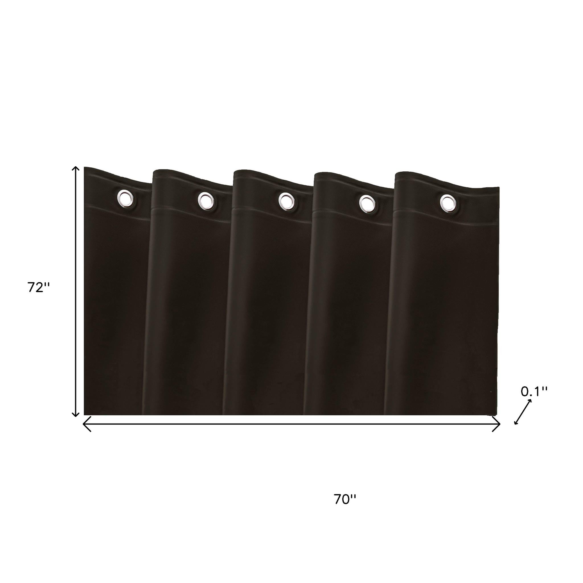 72" Black Vinyl Shower Curtain Liner-3