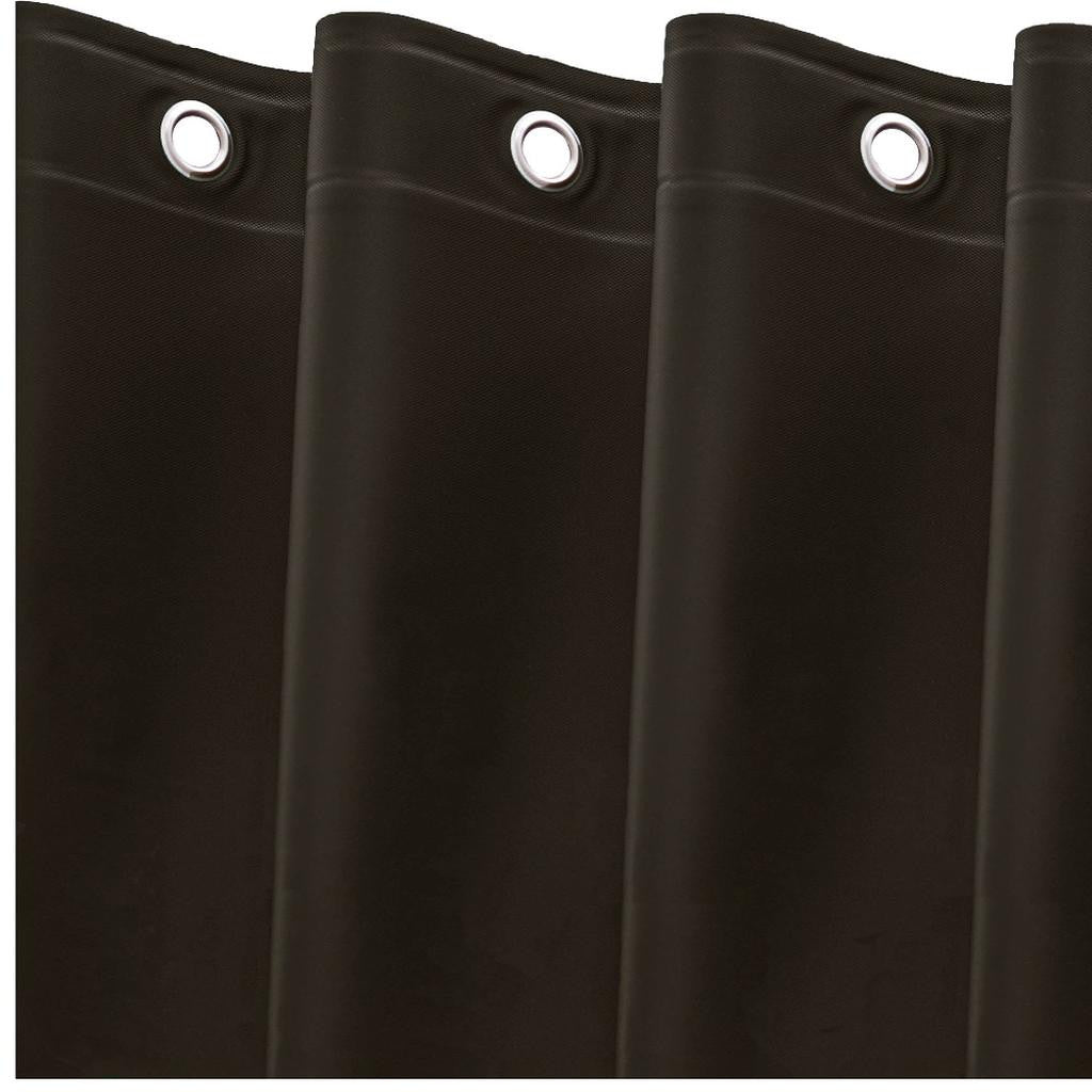 72" Black Vinyl Shower Curtain Liner-2